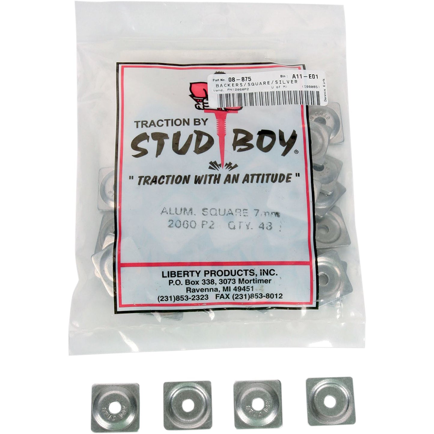 Stud Boy Backer Plates - Aluminum - 7mm - 48/Pack 2060-P2_476729