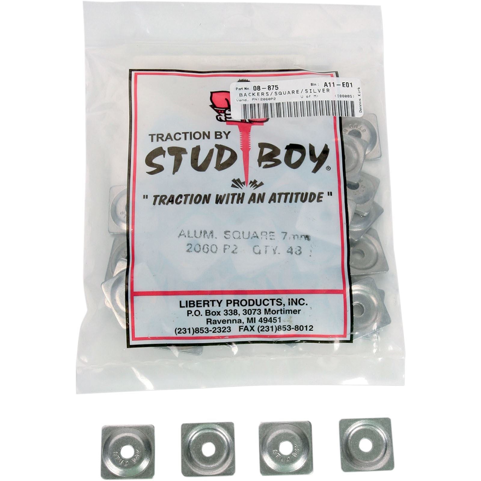 Stud Boy Backer Plates - Aluminum - 7mm - 48/Pack 2060-P2_476729