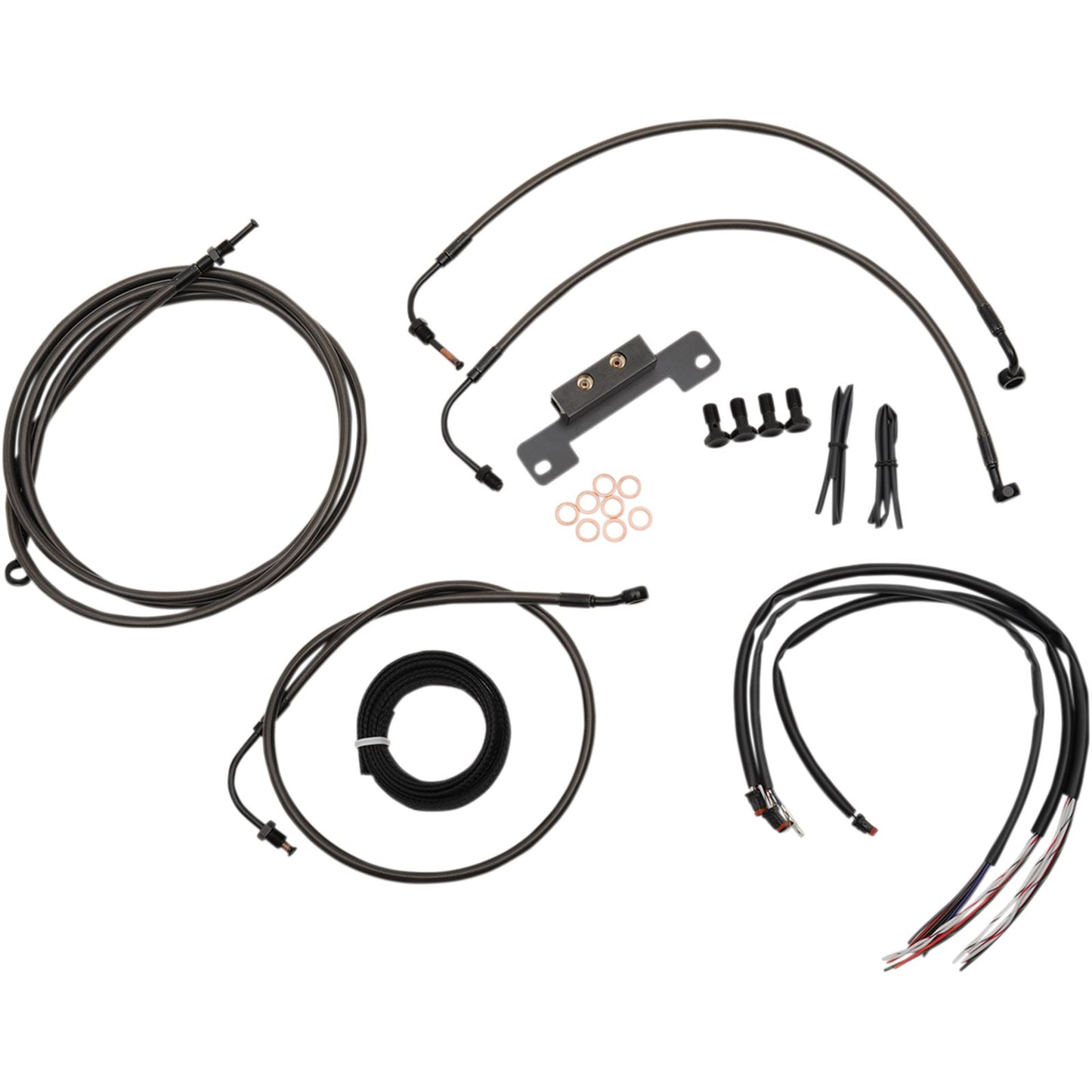 LA Choppers Midnight 15" - 17" Cable Kit for '16 Street Glide [MPN: LA-8012KT2B-16M]_416139