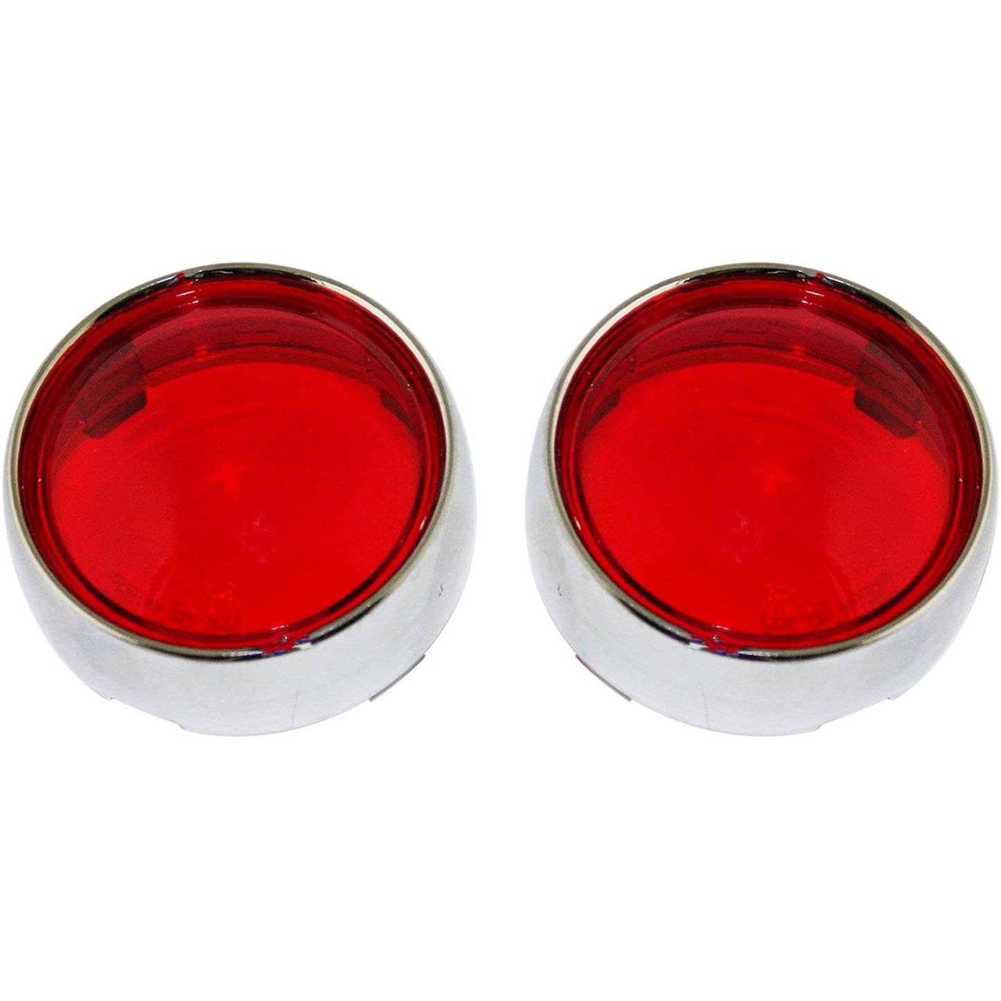 Custom Dynamics Bullet Signal Lenses - Chrome/Red PB-B-BEZ-CR_367462