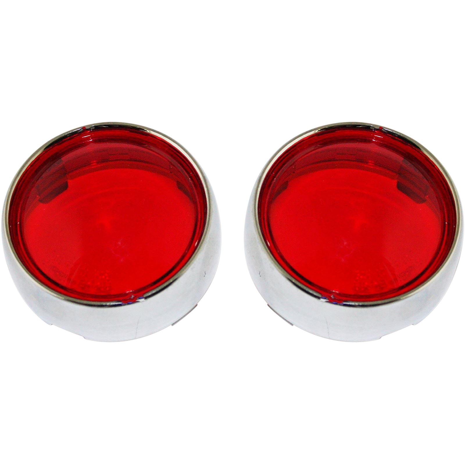 Custom Dynamics Bullet Signal Lenses - Chrome/Red PB-B-BEZ-CR_367462