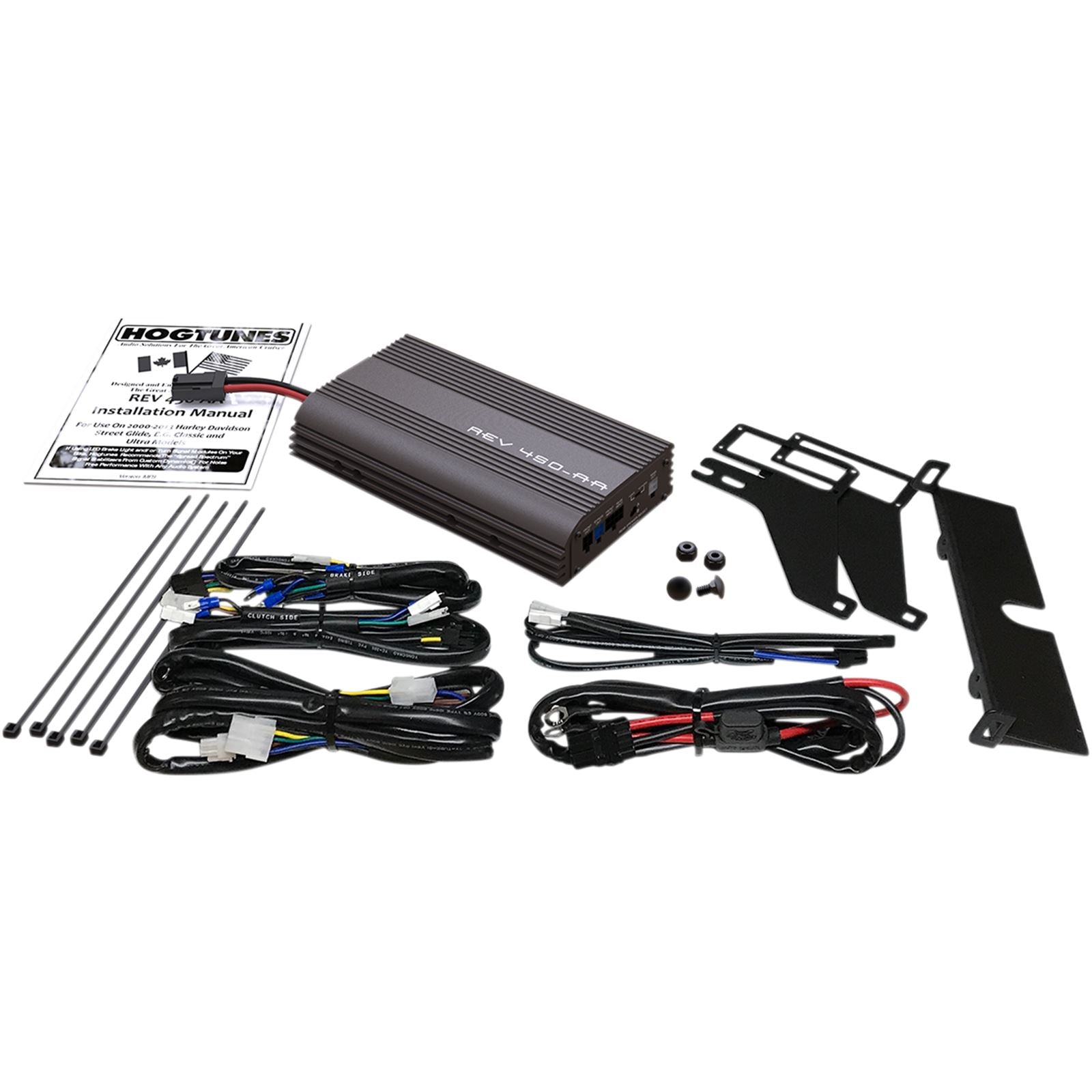 Hogtunes Rev 450 Series 4-Channel Amplifier Kit FLH 98-13 REV 450-AA_394285