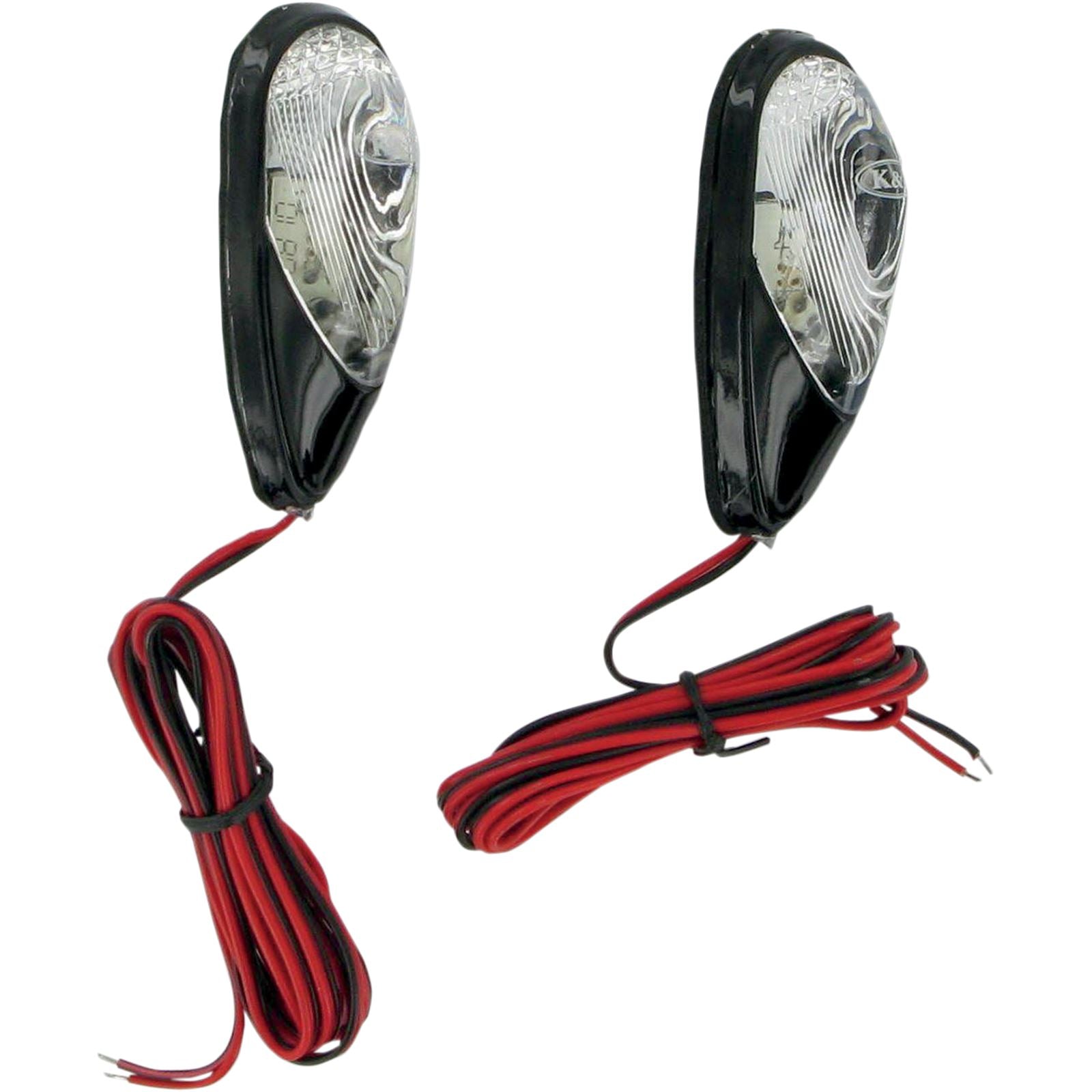 K&S Flush-Mount Mini Marker Lights - Carbon/Clear 25-9551B_405077