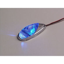 K&S Flush-Mount Mini Marker Lights - Chrome/Blue 25-9500_599167