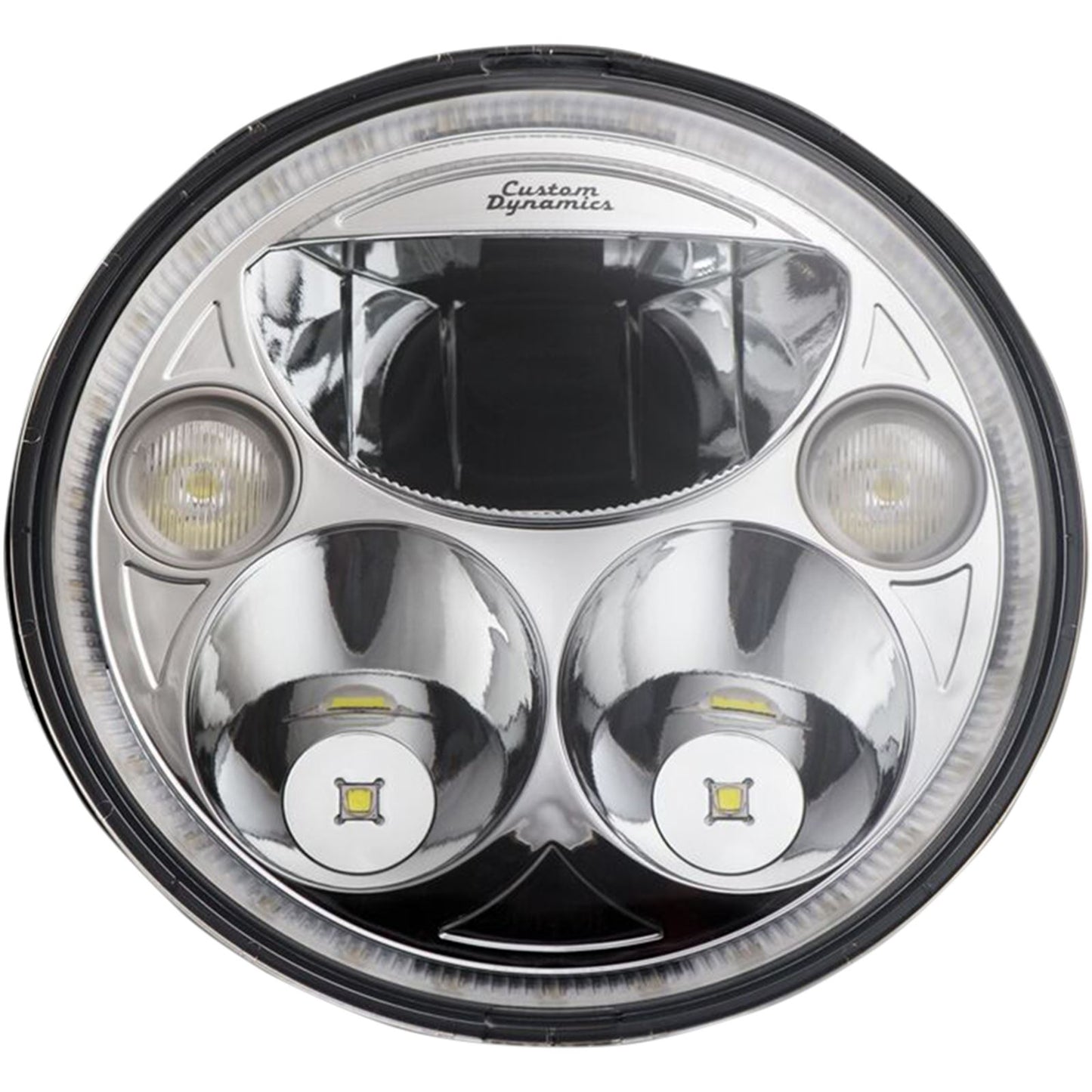 Custom Dynamics 7" TruBEAM® Headlamp - Chrome - Chieftain CDTB-7-IF-C_367278