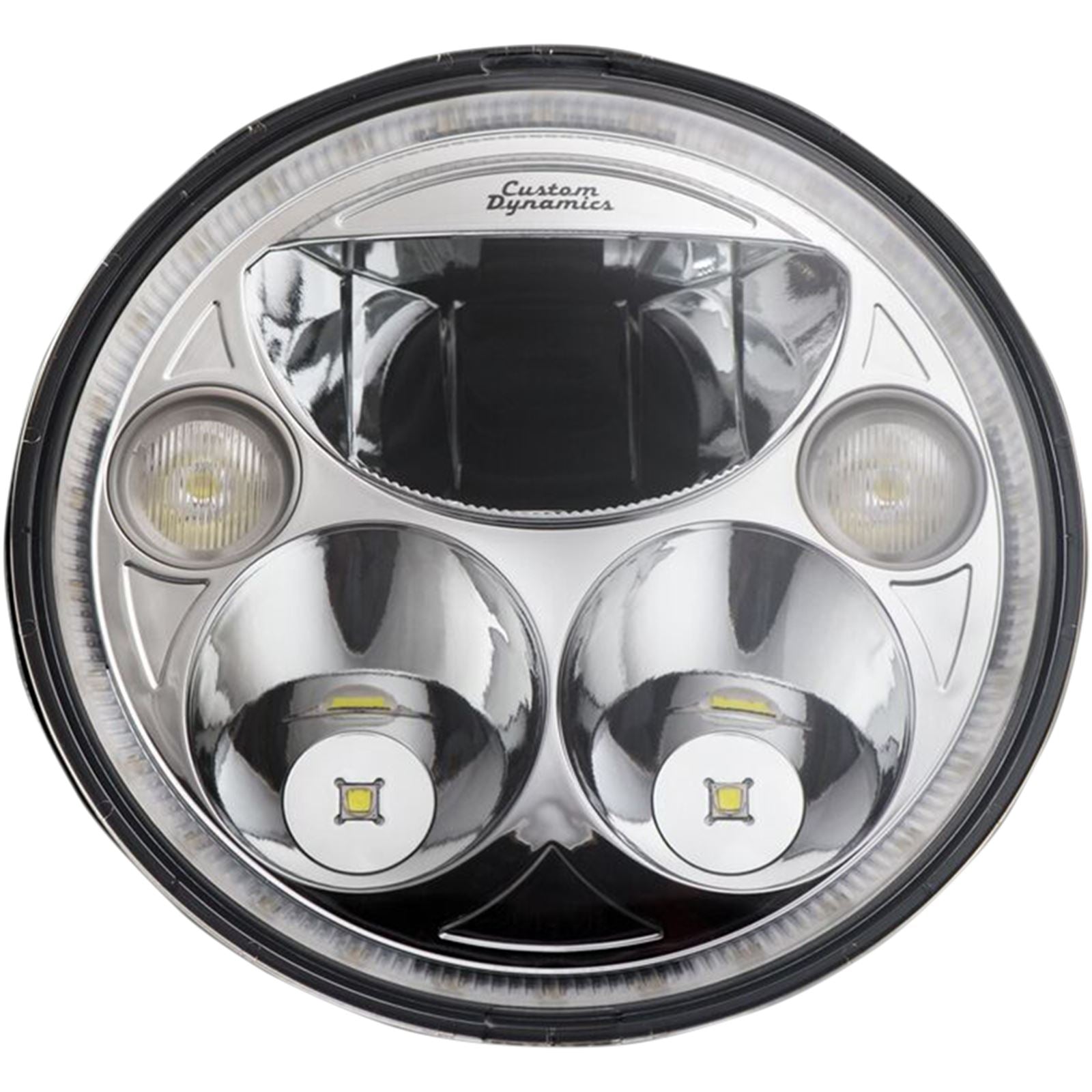 Custom Dynamics 7" TruBEAM® Headlamp - Chrome - Chieftain CDTB-7-IF-C_367278