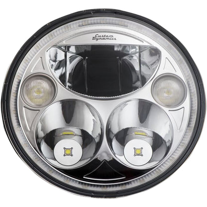 Custom Dynamics 7" TruBEAM® Headlamp - Chrome - Chieftain CDTB-7-IF-C_367278