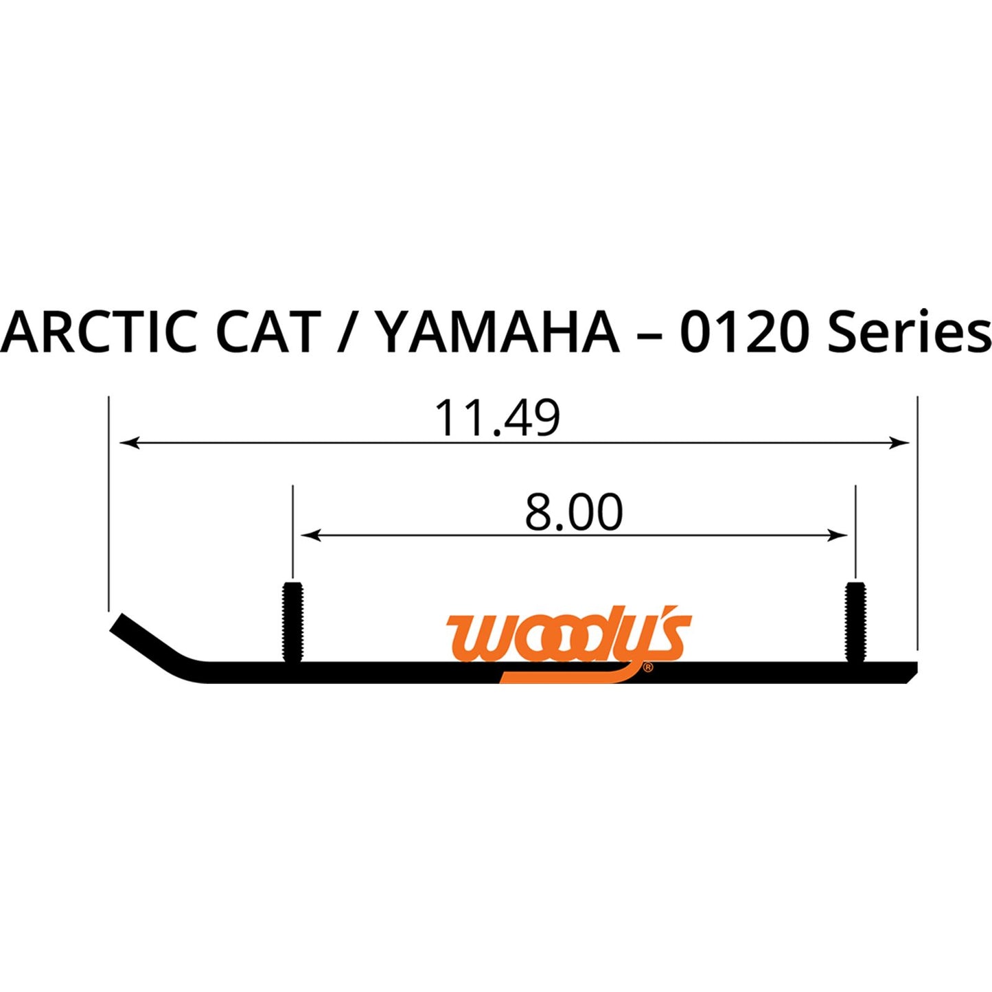 Woodys Mini Sled Runner - Standard - 4" - 60° RUY-0120_497416