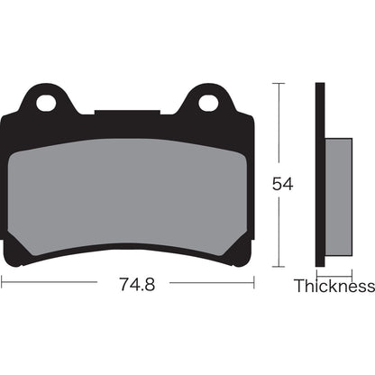 Vesrah Semi-Metallic Brake Pads - VD-242 [MPN: VD-242]_491570