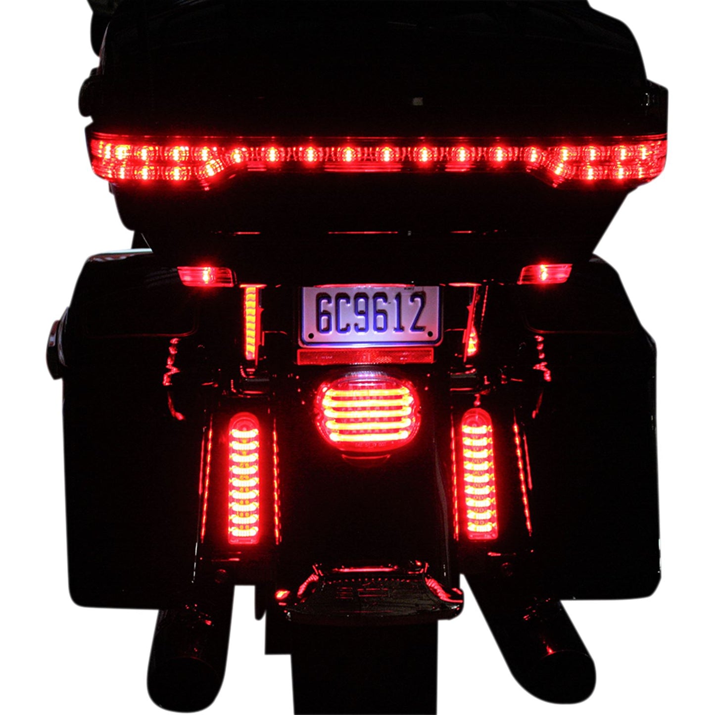 Custom Dynamics ProBEAM® Fillerz® Saddlebag LED Lights -  Red - Chrome PB-FILL-R-C_368006
