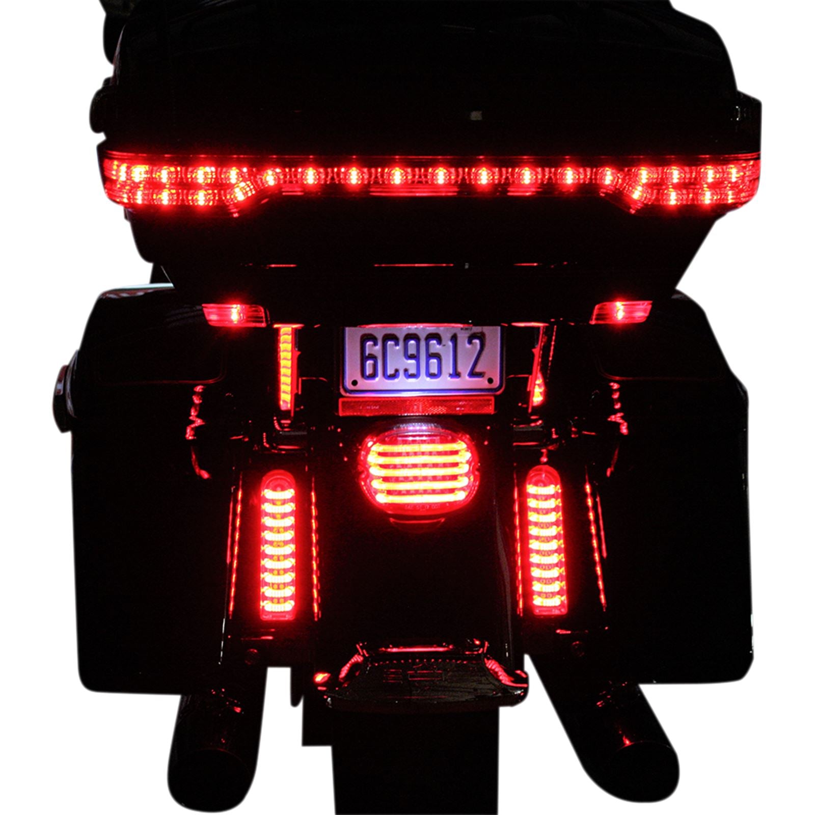 Custom Dynamics ProBEAM® Fillerz® Saddlebag LED Lights -  Red - Chrome PB-FILL-R-C_368006