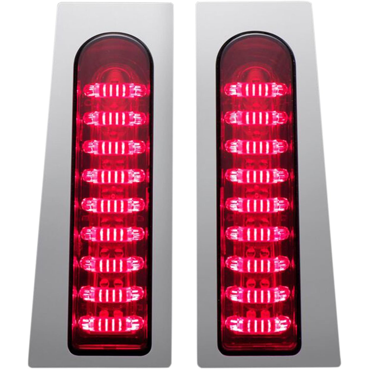 Custom Dynamics ProBEAM® Fillerz® Saddlebag LED Lights -  Red - Chrome PB-FILL-R-C_368007