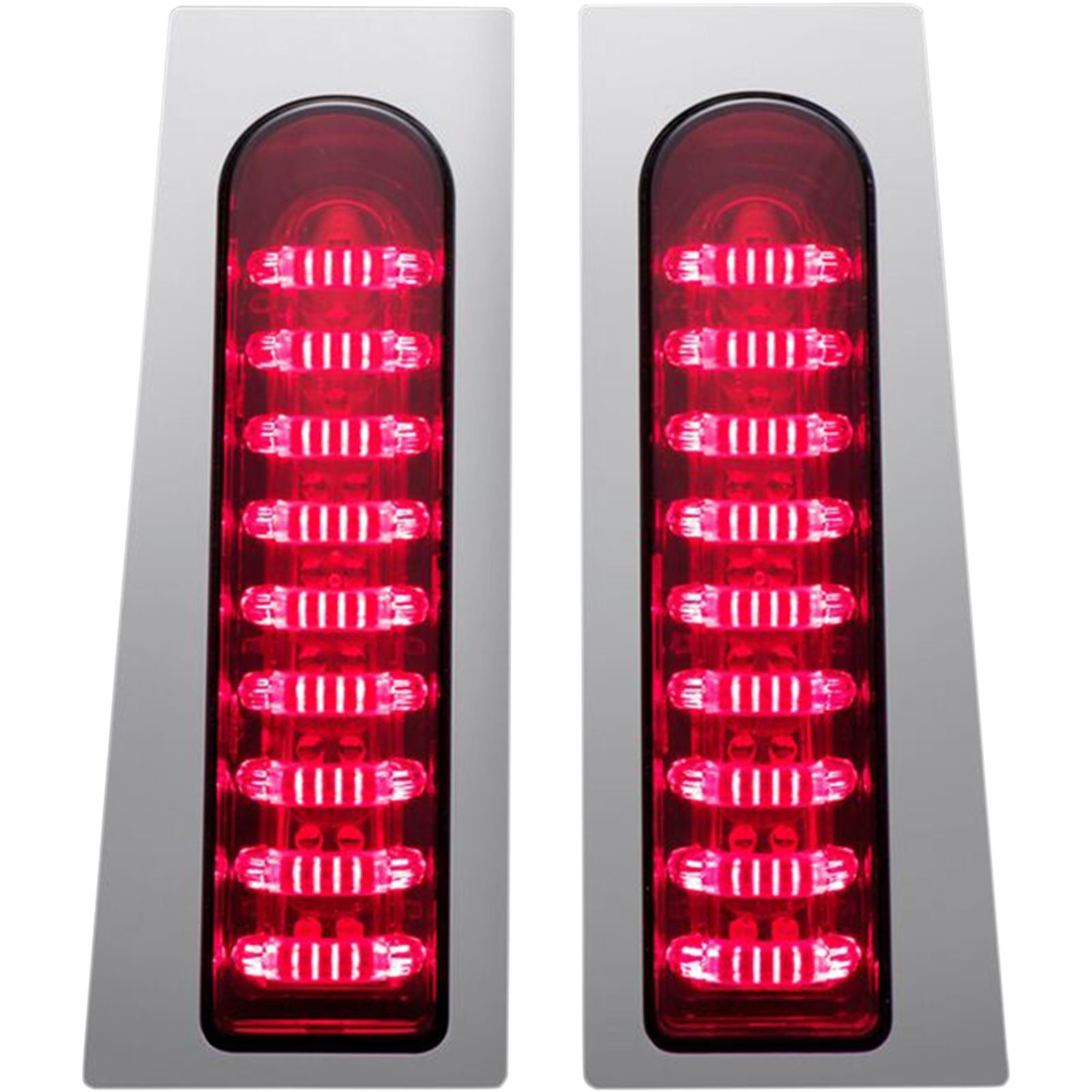 Custom Dynamics ProBEAM® Fillerz® Saddlebag LED Lights -  Red - Chrome PB-FILL-R-C_368007