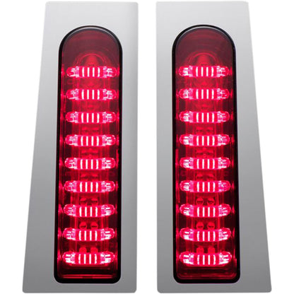 Custom Dynamics ProBEAM® Fillerz® Saddlebag LED Lights -  Red - Chrome PB-FILL-R-C_368007