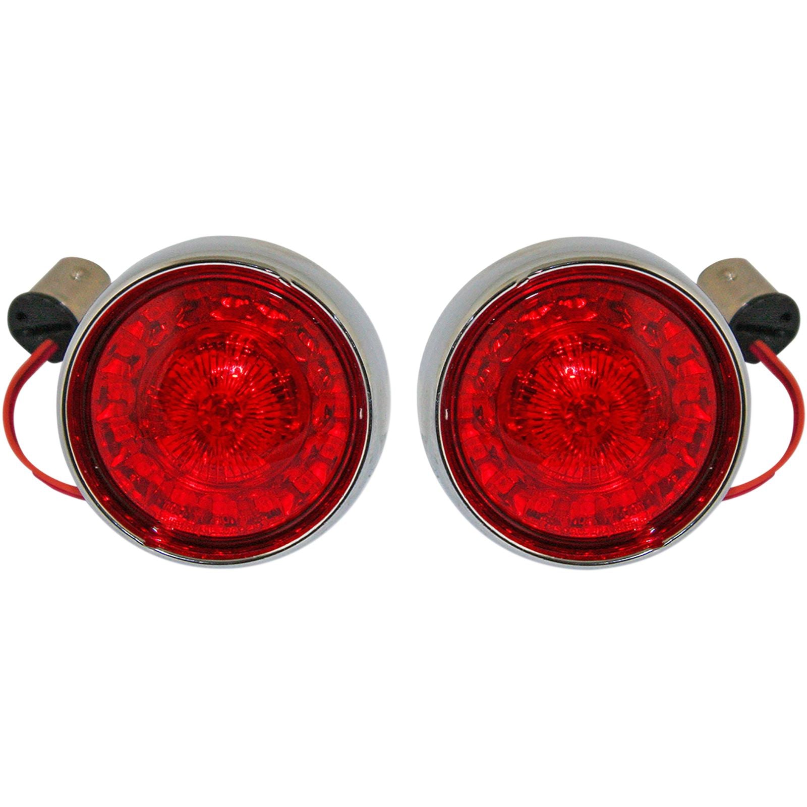 Custom Dynamics Bullet Turn Signal - 1157 - Chrome - Red Lens PB-BB-RR-1157CR_367482