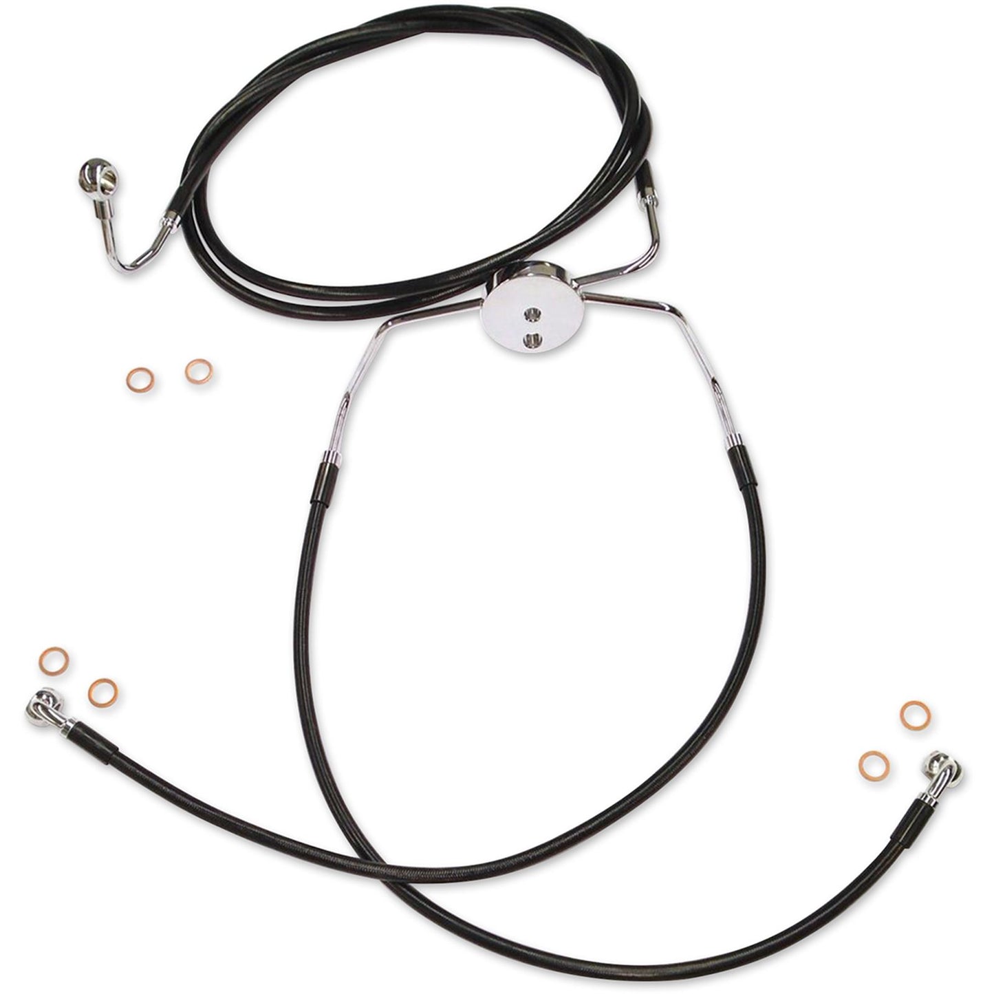 Magnum Lower Brake Line - Black/Chrome Fittings - Touring [MPN: SBC1110-00]_422626