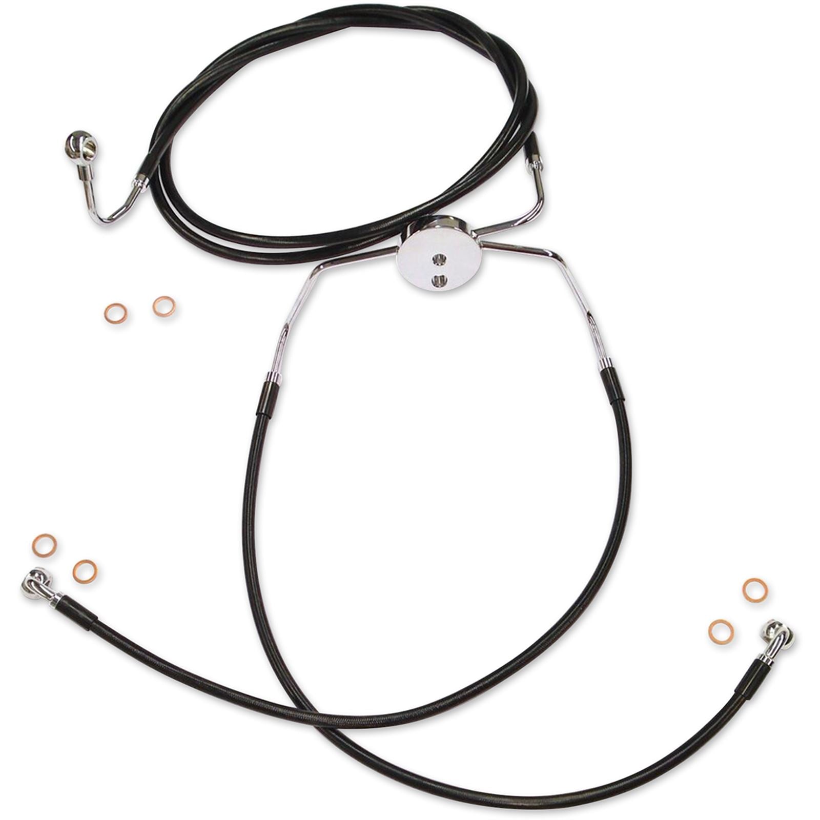 Magnum Lower Brake Line - Black/Chrome Fittings - Touring [MPN: SBC1110-00]_422626