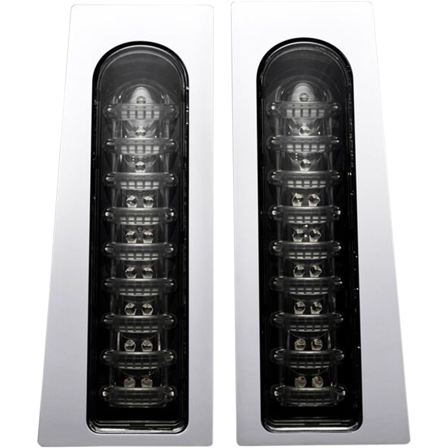 Custom Dynamics ProBEAM® Fillerz® Saddlebag LED Lights -  Smoke - Chrome PB-FILL-S-C_368009