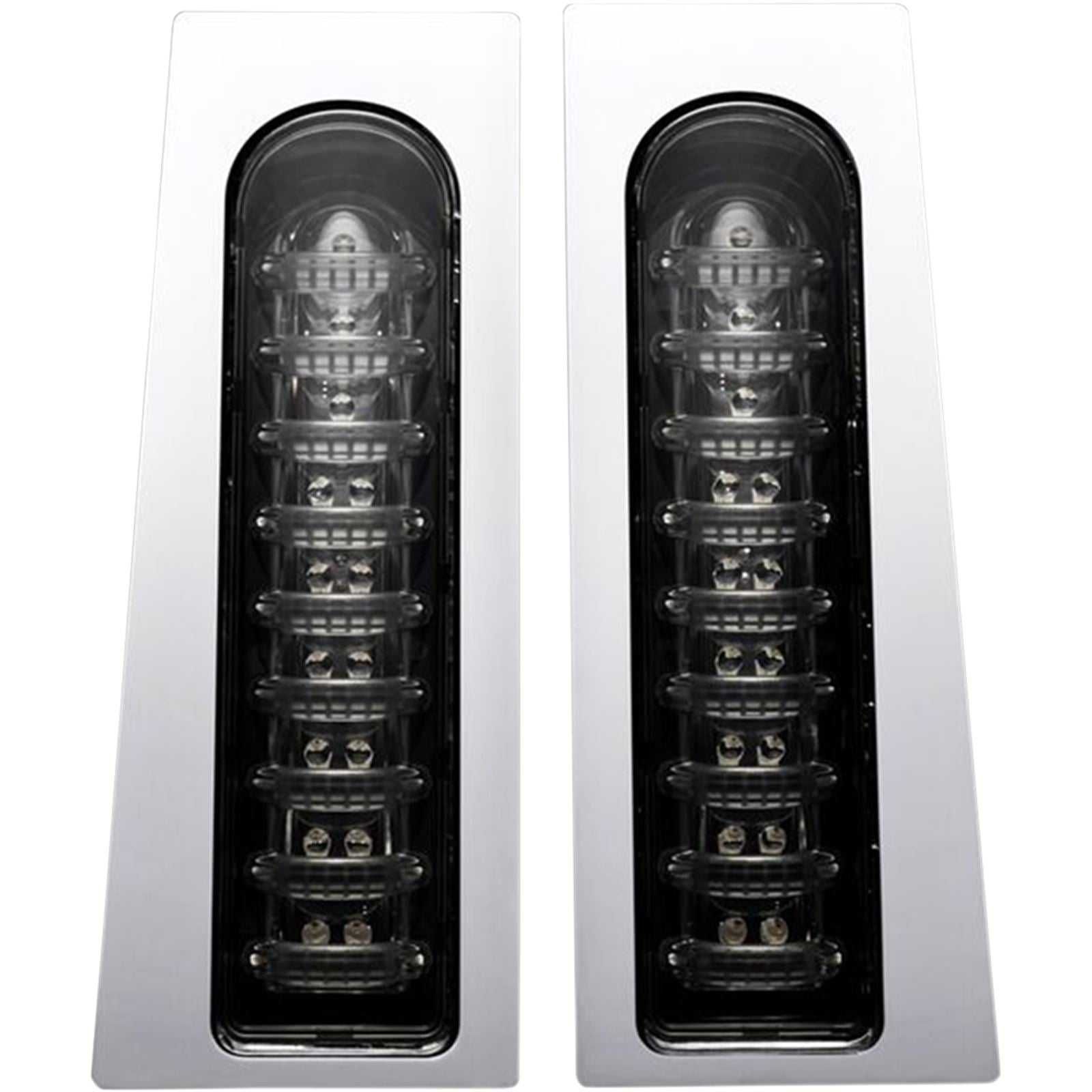 Custom Dynamics ProBEAM® Fillerz® Saddlebag LED Lights -  Smoke - Chrome PB-FILL-S-C_368009