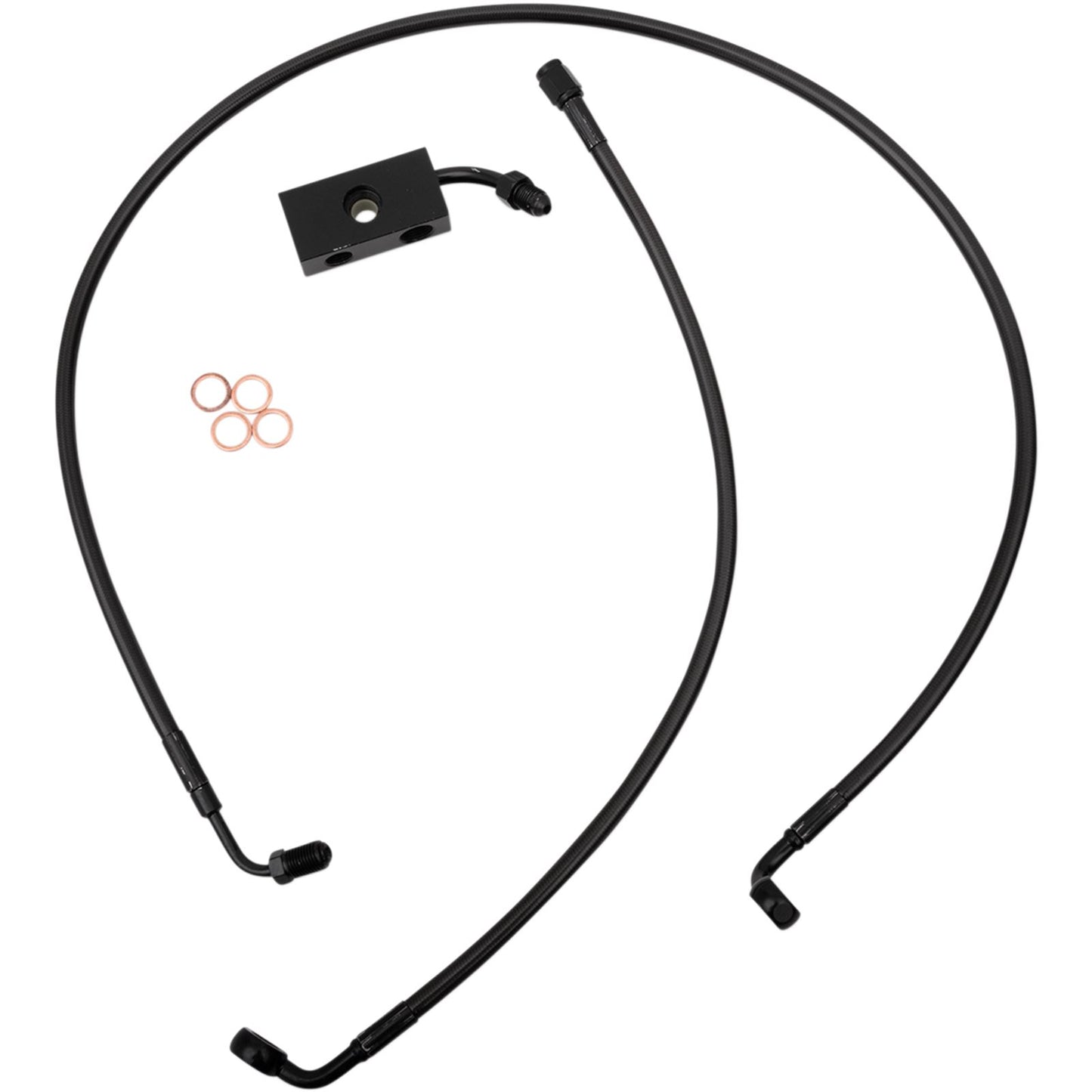 LA Choppers Midnight Brake Line - 15"-17" - Softail 18+ [MPN: LA-8152B16M]_416782