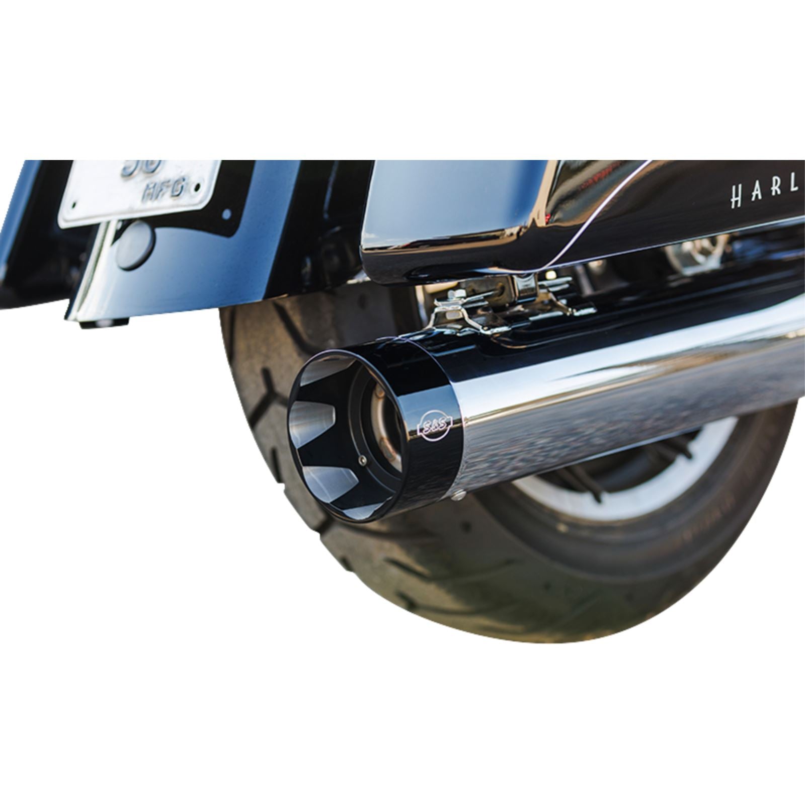 S&S Cycle 2-into-1 Sidewinder Exhaust System - 50-State - Chrome for M8 Touring 550-0758_1546756