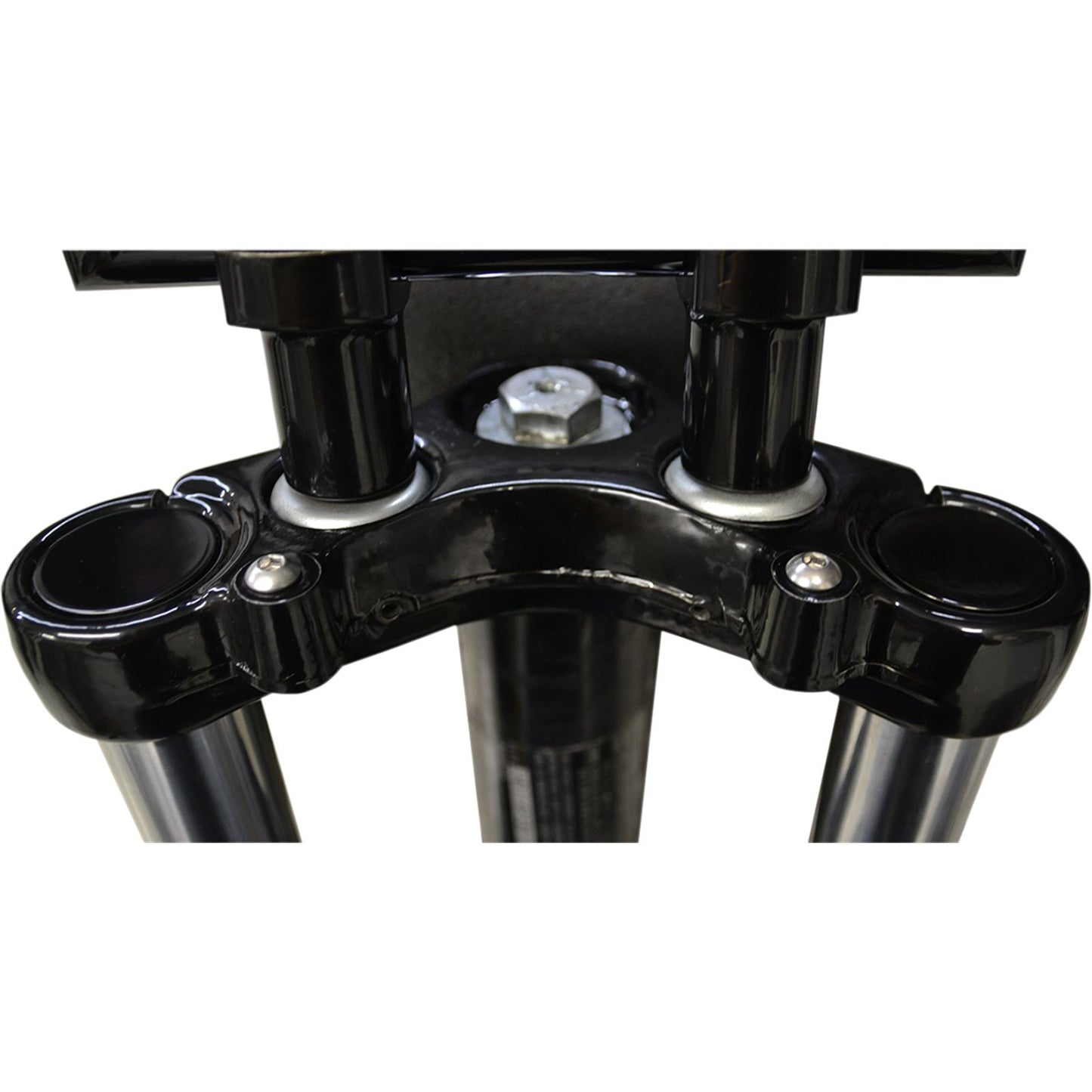 LA Choppers Flush-Mount Fork Cap - Gloss Black Powder Coat - 39 mm [MPN: LA-7504-39B]_413966