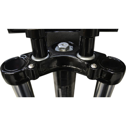 LA Choppers Flush-Mount Fork Cap - Gloss Black Powder Coat - 39 mm [MPN: LA-7504-39B]_413966