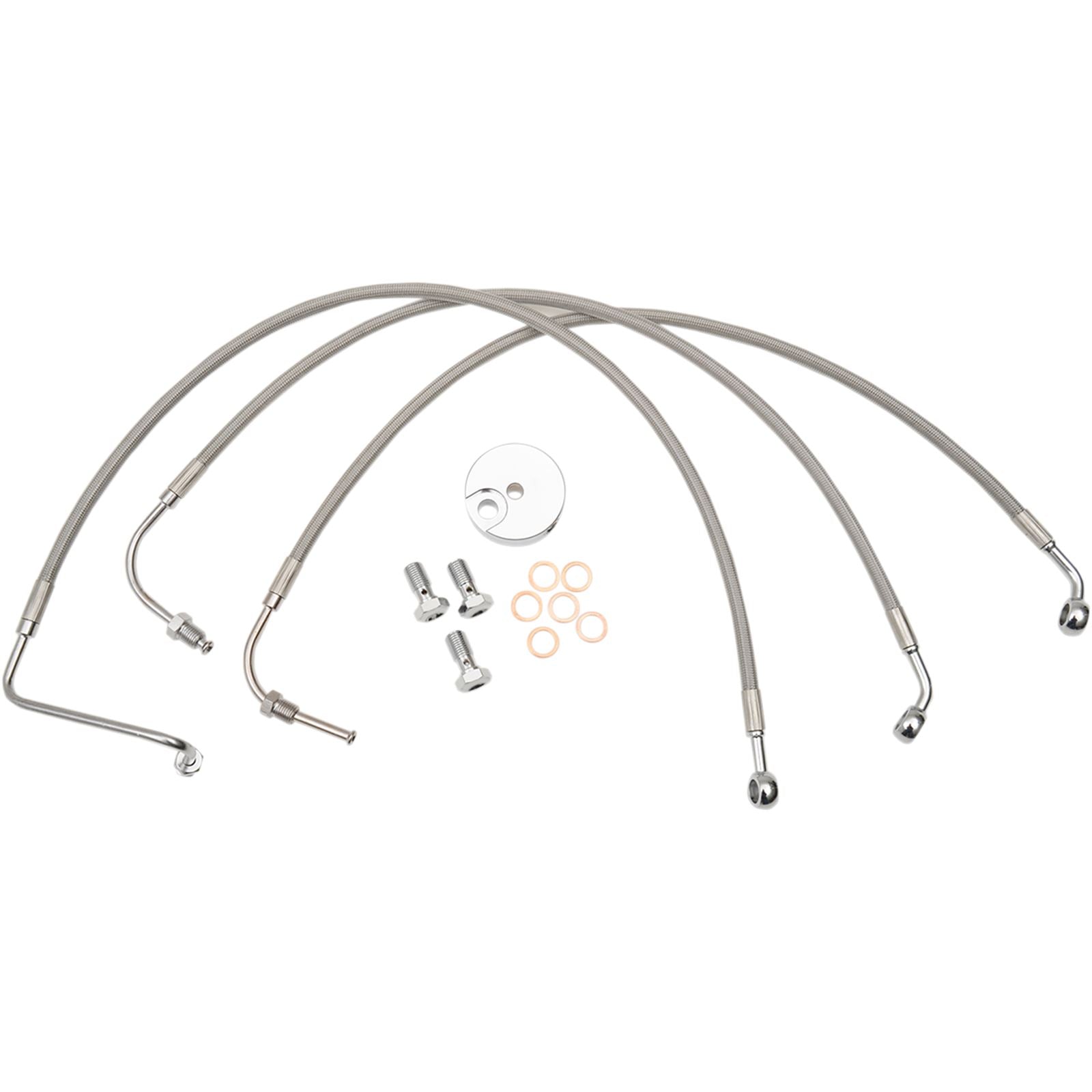 LA Choppers Stainless Steel Brake Lines - Touring [MPN: LA-8005B08]_416563