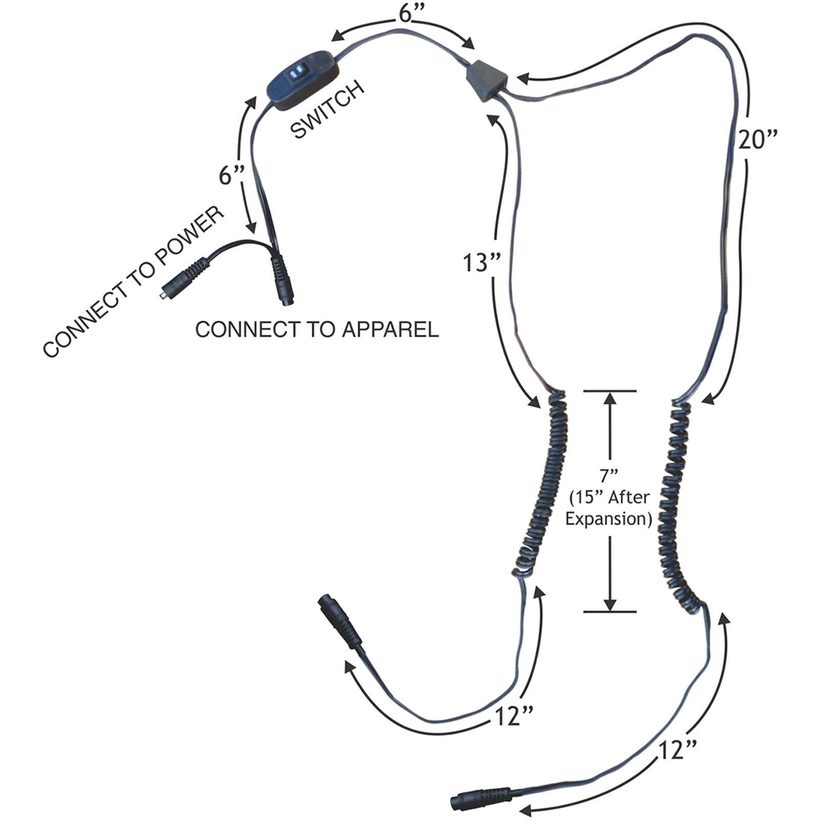 Gears Sock Y-Harness Cord [MPN: 100233-1]_390587