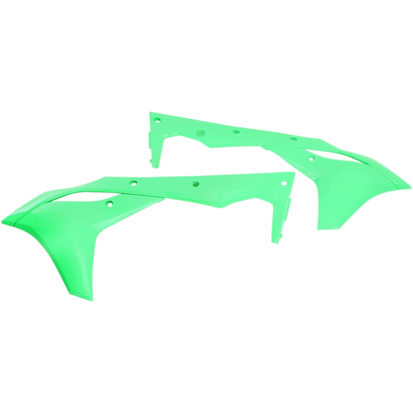UFO Plastics Radiator Shroud - KXF 250 '17 - Fluorescent Green [MPN: KA04747-AFLU]_486733