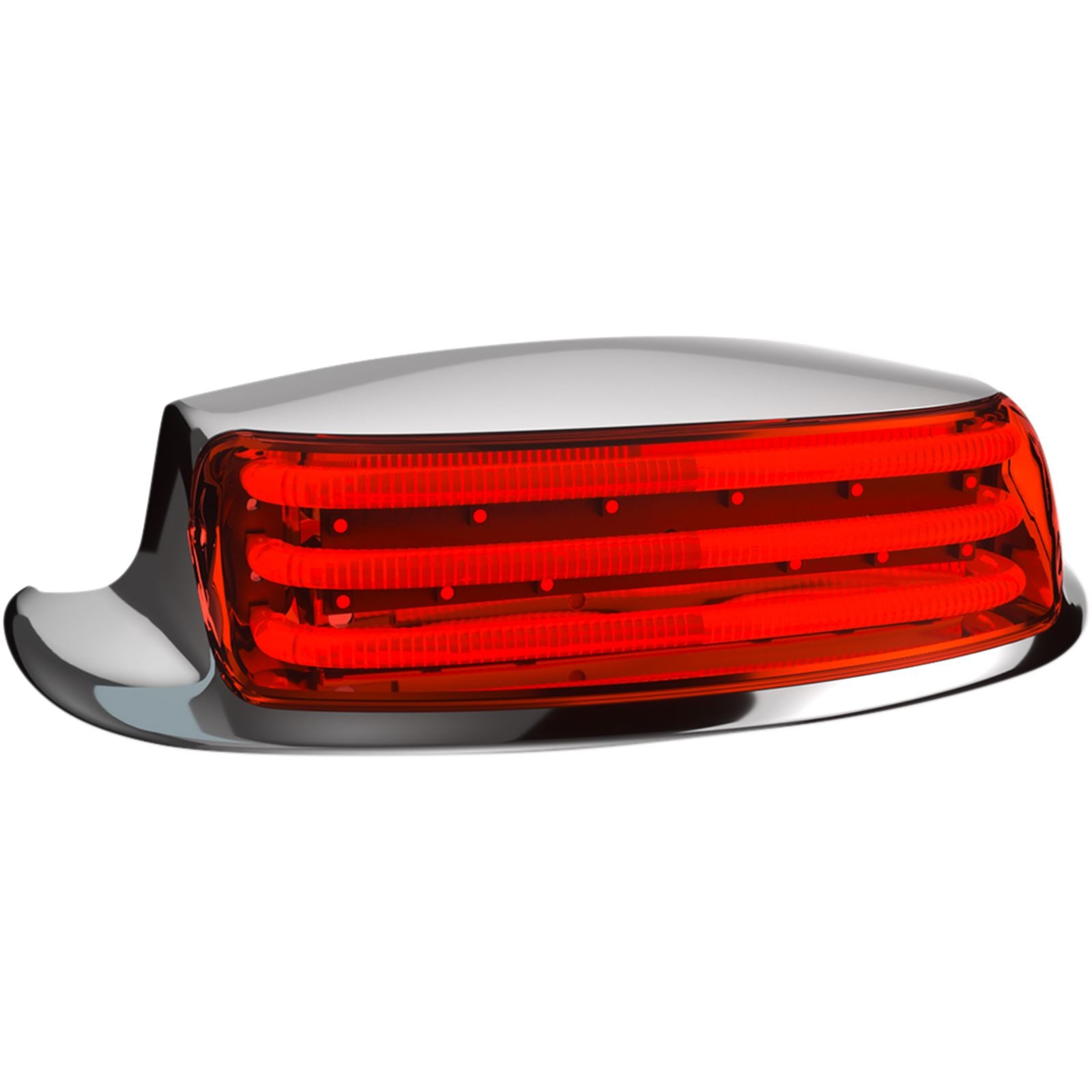 Custom Dynamics Fender Tip Light - Red Lens - Chrome PB-FT-TOUR-R-C_368166