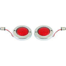 Custom Dynamics LED Flat Turn Signals - 1156 - Chrome - Red Lens PB-FB-R-1156CR_367516