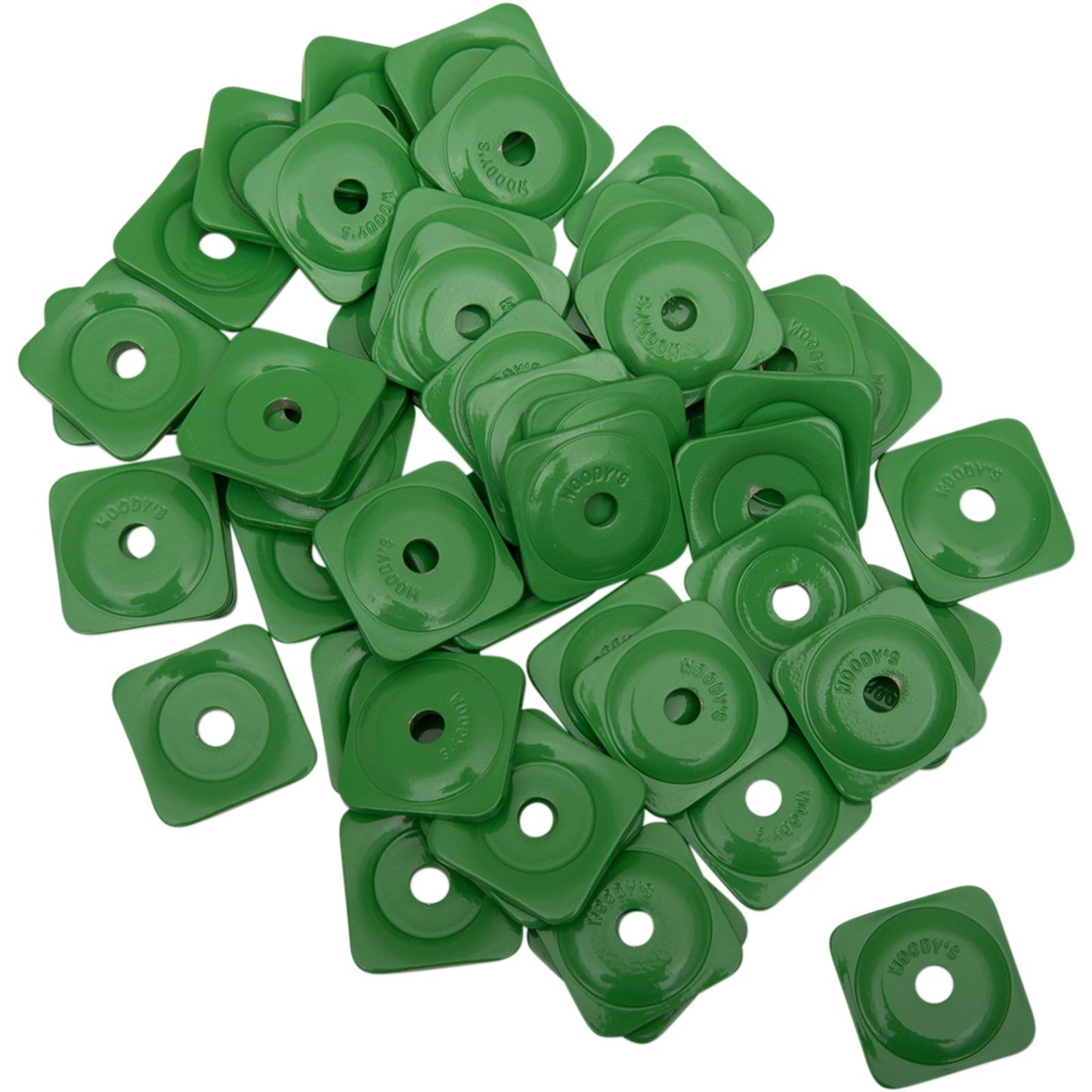 Woodys Support Plates - Green - Square - 48/Pack ASG-3780-48_497384