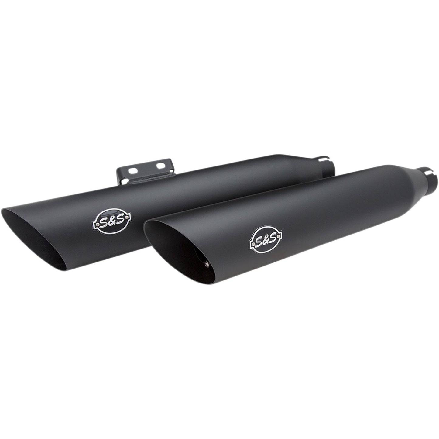 S&S Cycle Slash Cut Race Mufflers - Black - Softail '18-'19 550-0735_470079
