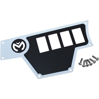 Moose Offroad Large Dash Plate - Left - White - RZR 0521-1702_281973