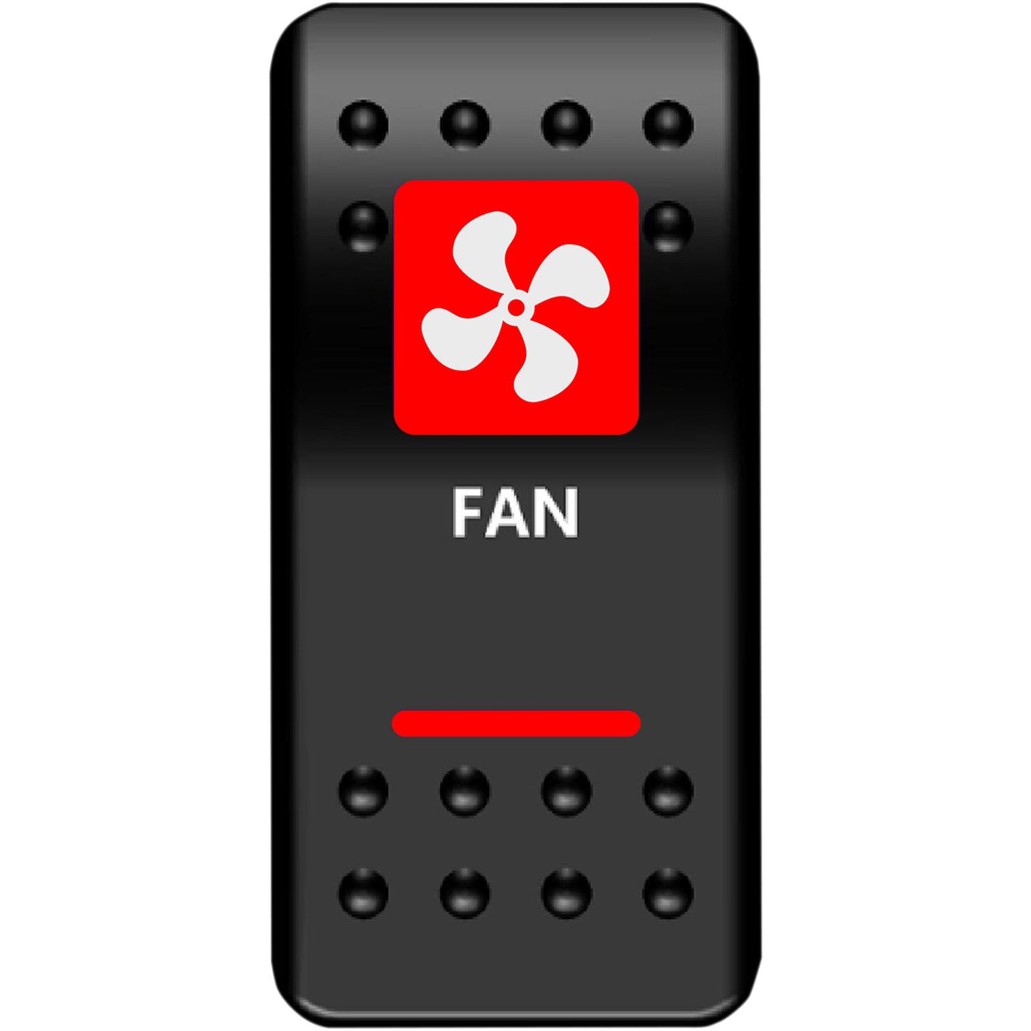 Moose Offroad Rocker Switch - Fan - Red 2106-0456_442198