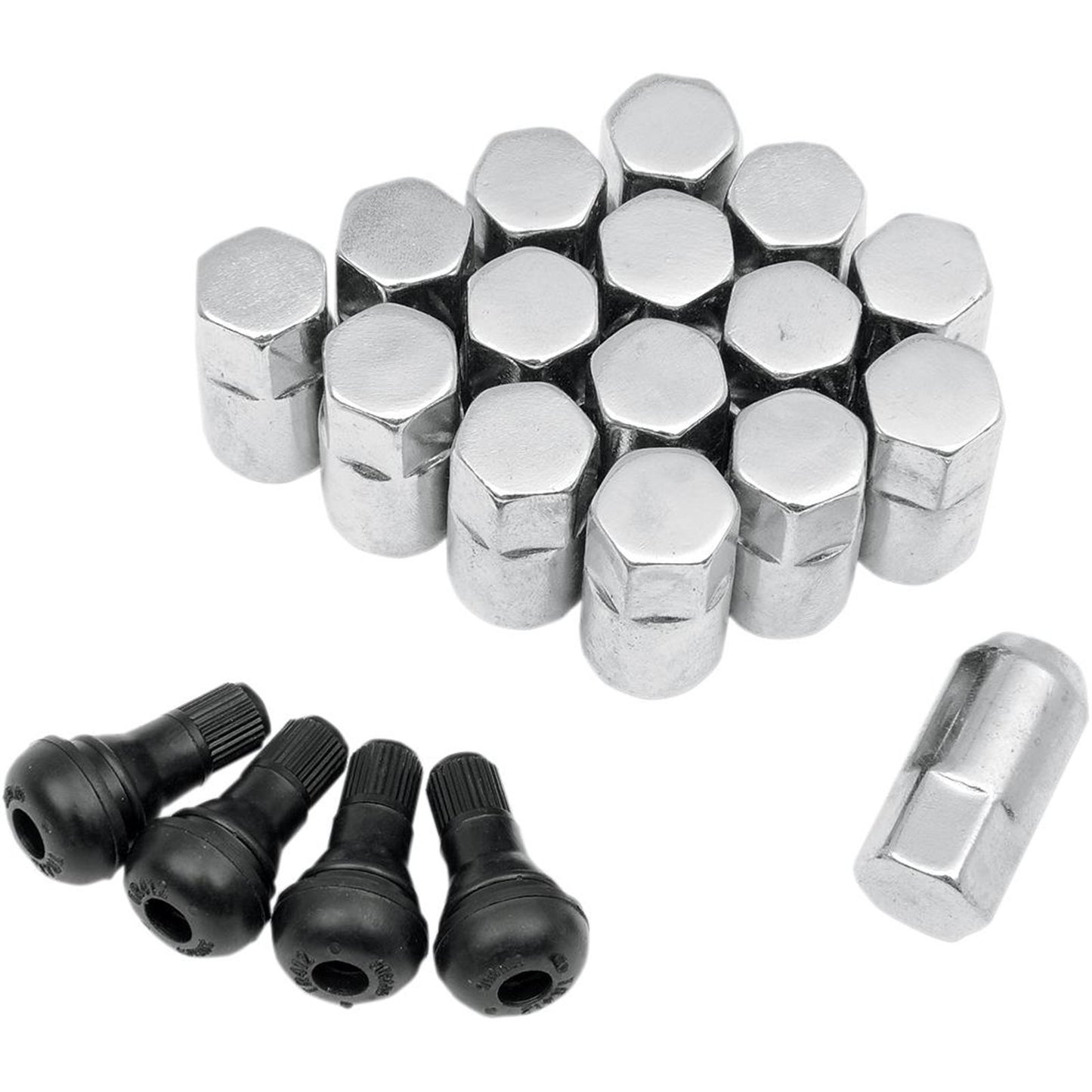 Moose Offroad Lug Nut - 3/8" - Chrome - 16/Pack 0232-0205_282365