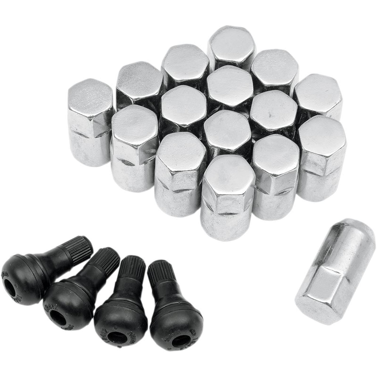 Moose Offroad Lug Nut - 3/8" - Chrome - 16/Pack 0232-0205_282365