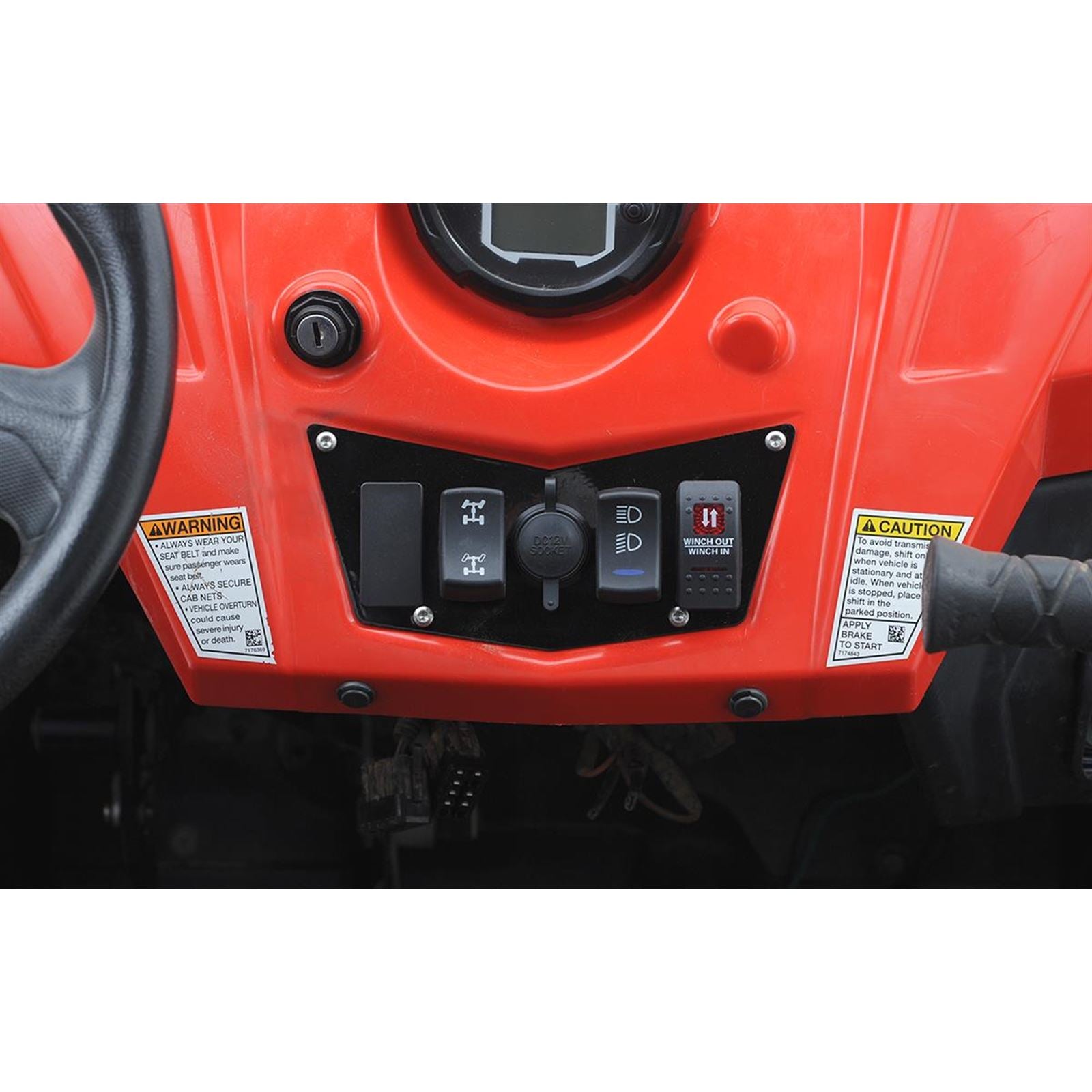 Moose Offroad Dash Plate - Black - 4 Switch - RZR 0521-1713_282553