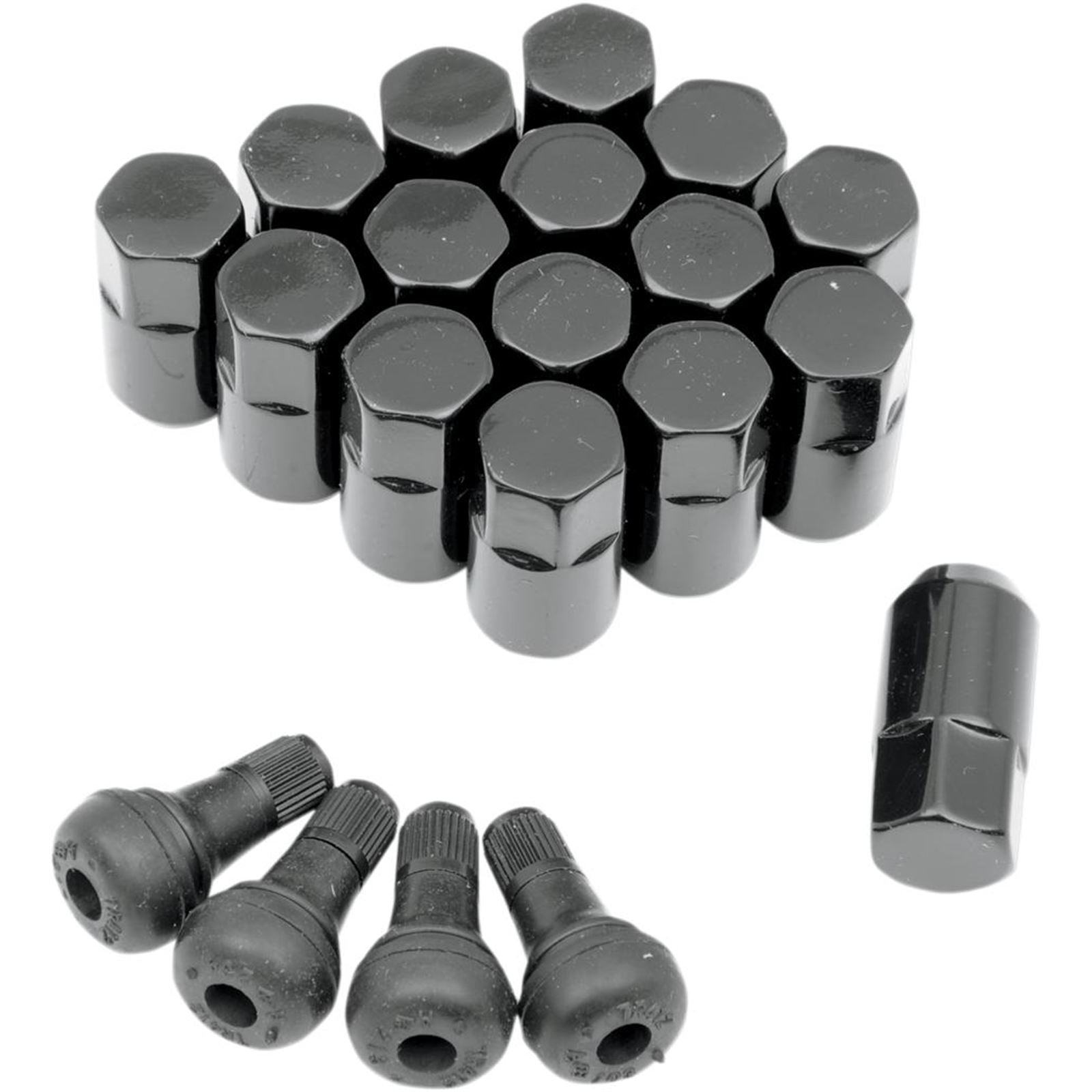 Moose Offroad Lug Nut - 3/8" - Black - 16/Pack 0232-0206_282932