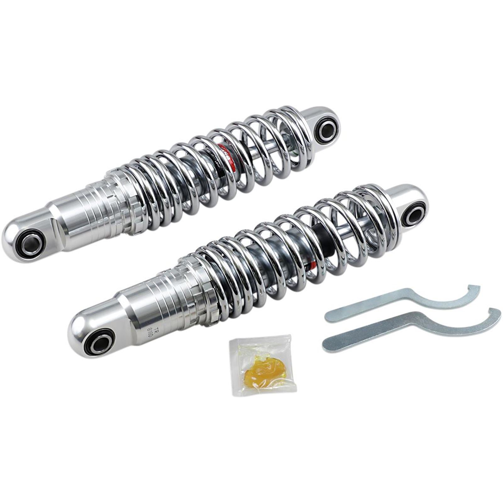 Drag Specialties Premium Ride-Height Adjustable Shocks - Chrome - Standard - 12" 1310-1671_283238