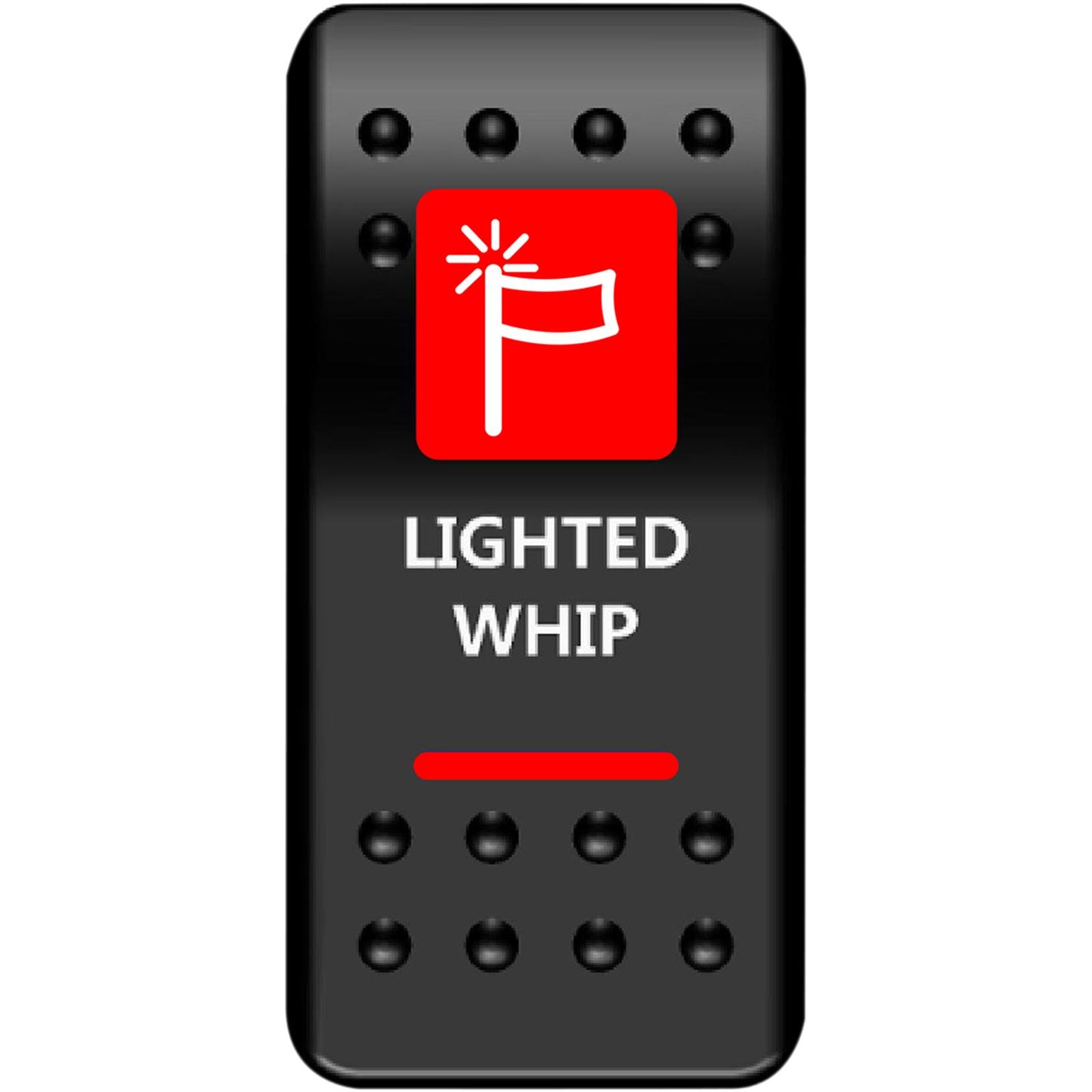 Moose Offroad Rocker Switch - Lighted Whip - Red 2106-0447_442189