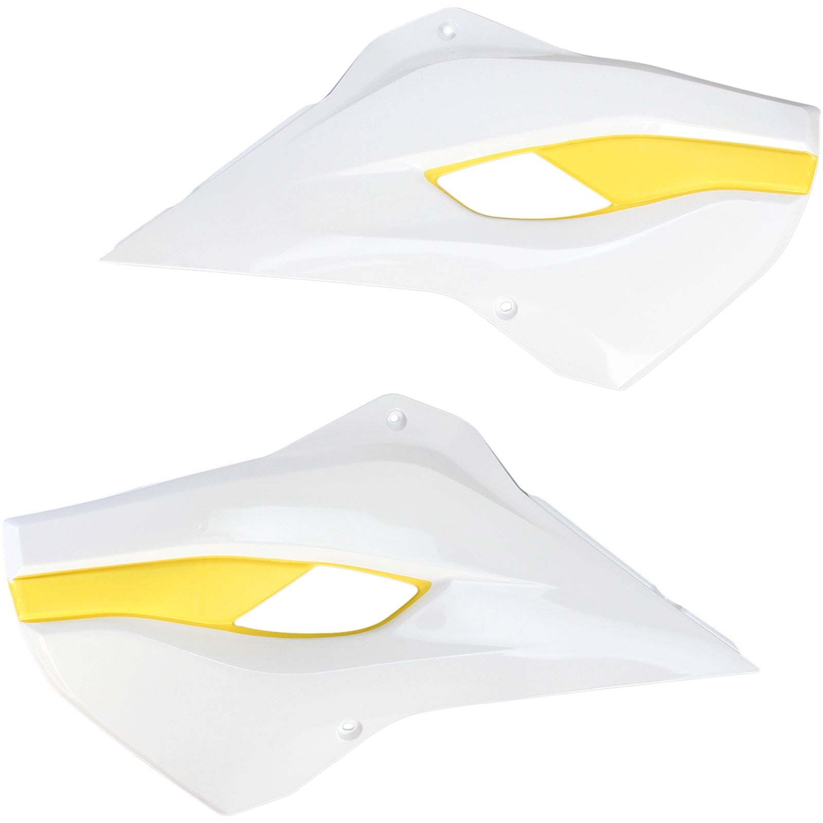 Acerbis Radiator Shrouds White/Yellow 2393411070_319960
