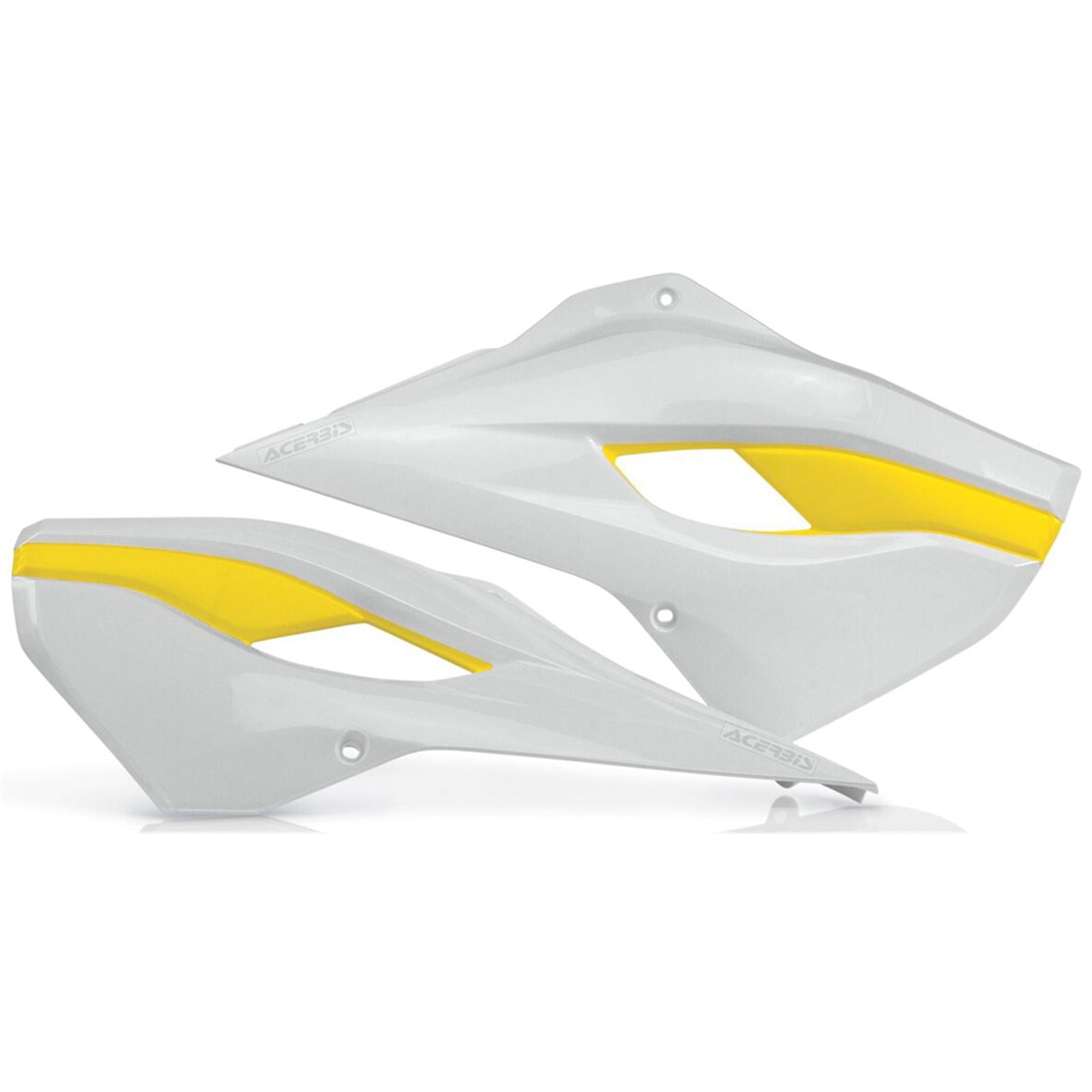 Acerbis Radiator Shrouds White/Yellow 2393411070_283567