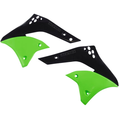 Acerbis Radiator Shrouds - Black/Green 2043740215_319973