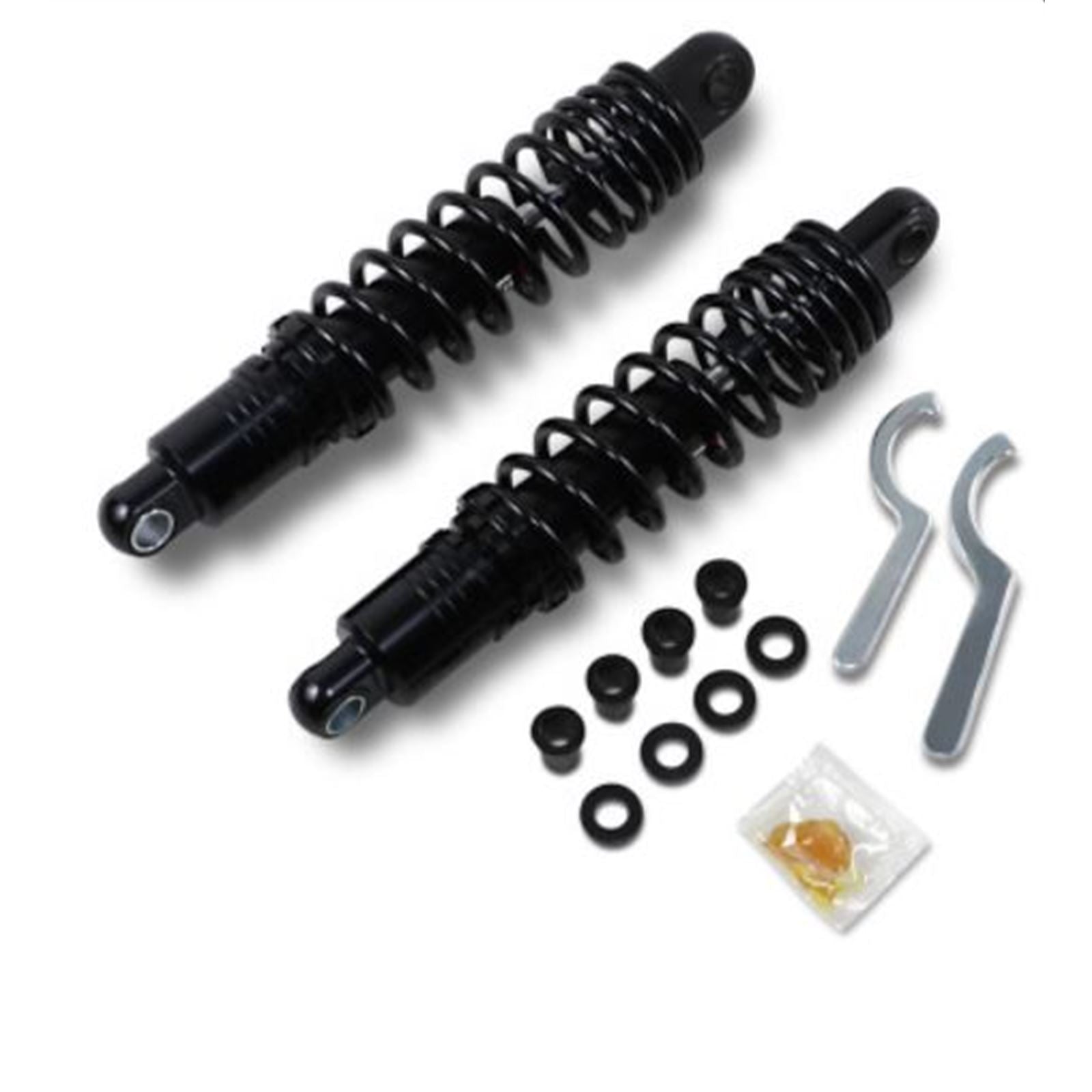 Drag Specialties Premium Ride-Height Adjustable Shocks - Black - Standard - 12.5" 1310-1830_724935