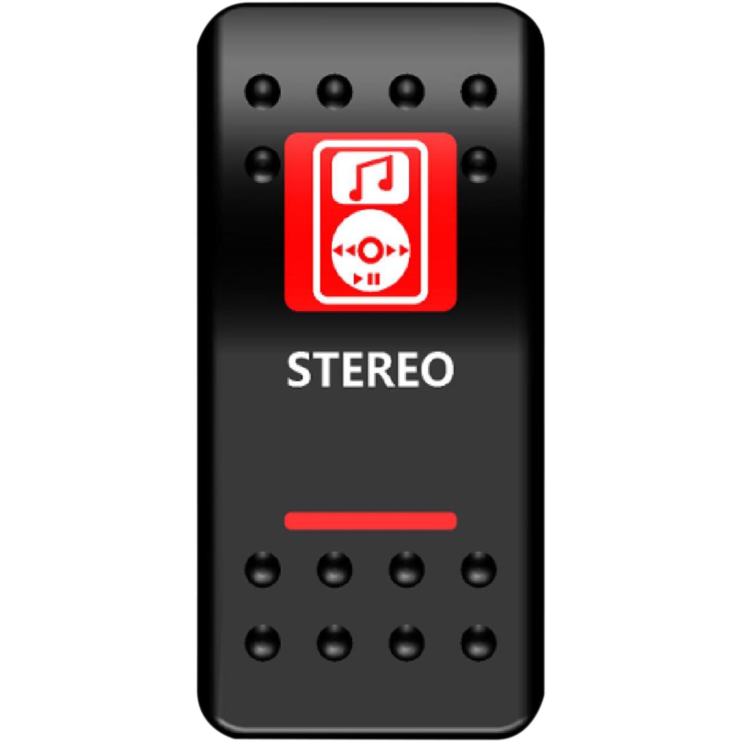Moose Offroad Rocker Switch - Stereo - Red 2106-0448_442190