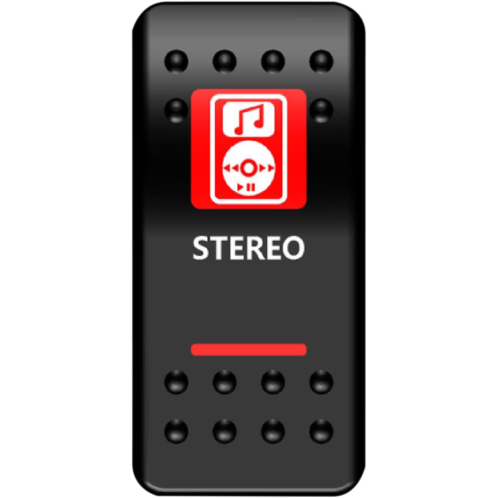 Moose Offroad Rocker Switch - Stereo - Red 2106-0448_442190