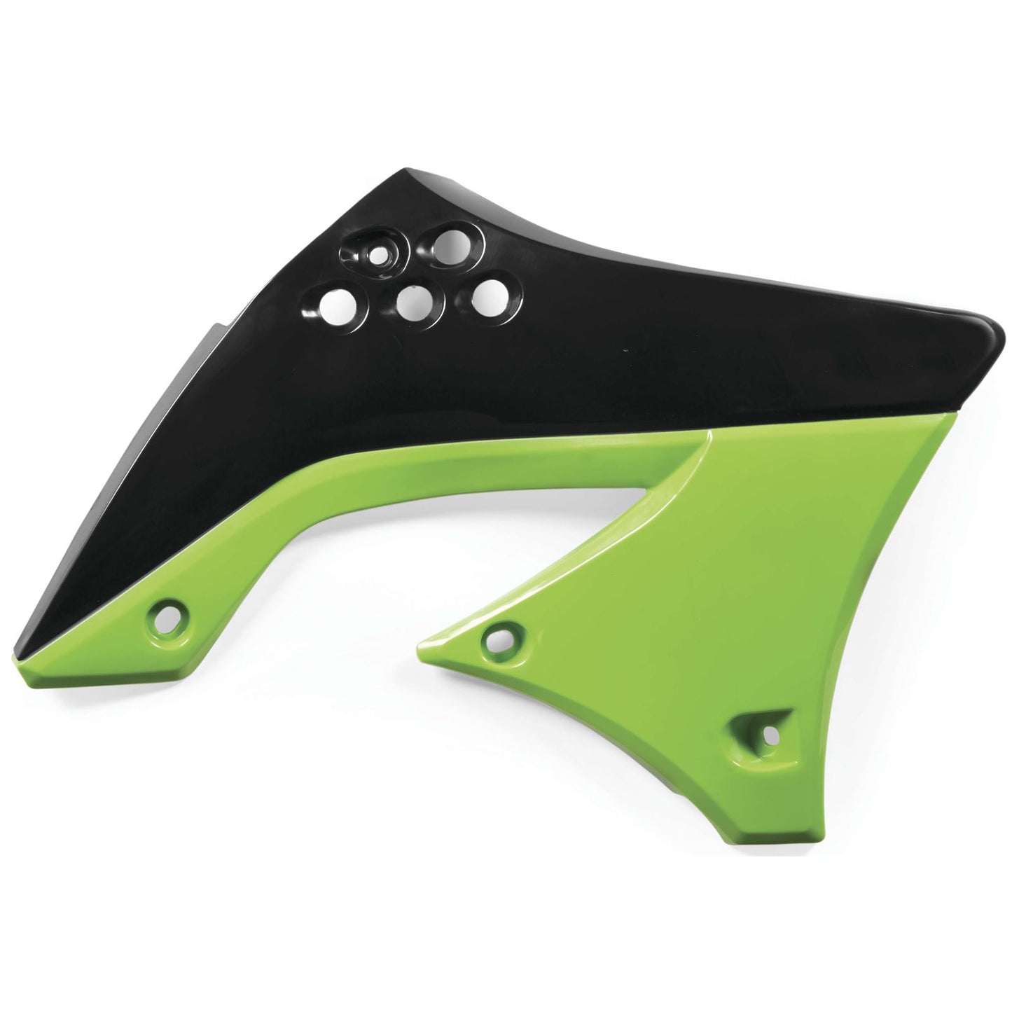 Acerbis Radiator Shrouds - Black/Green 2141711043_284387