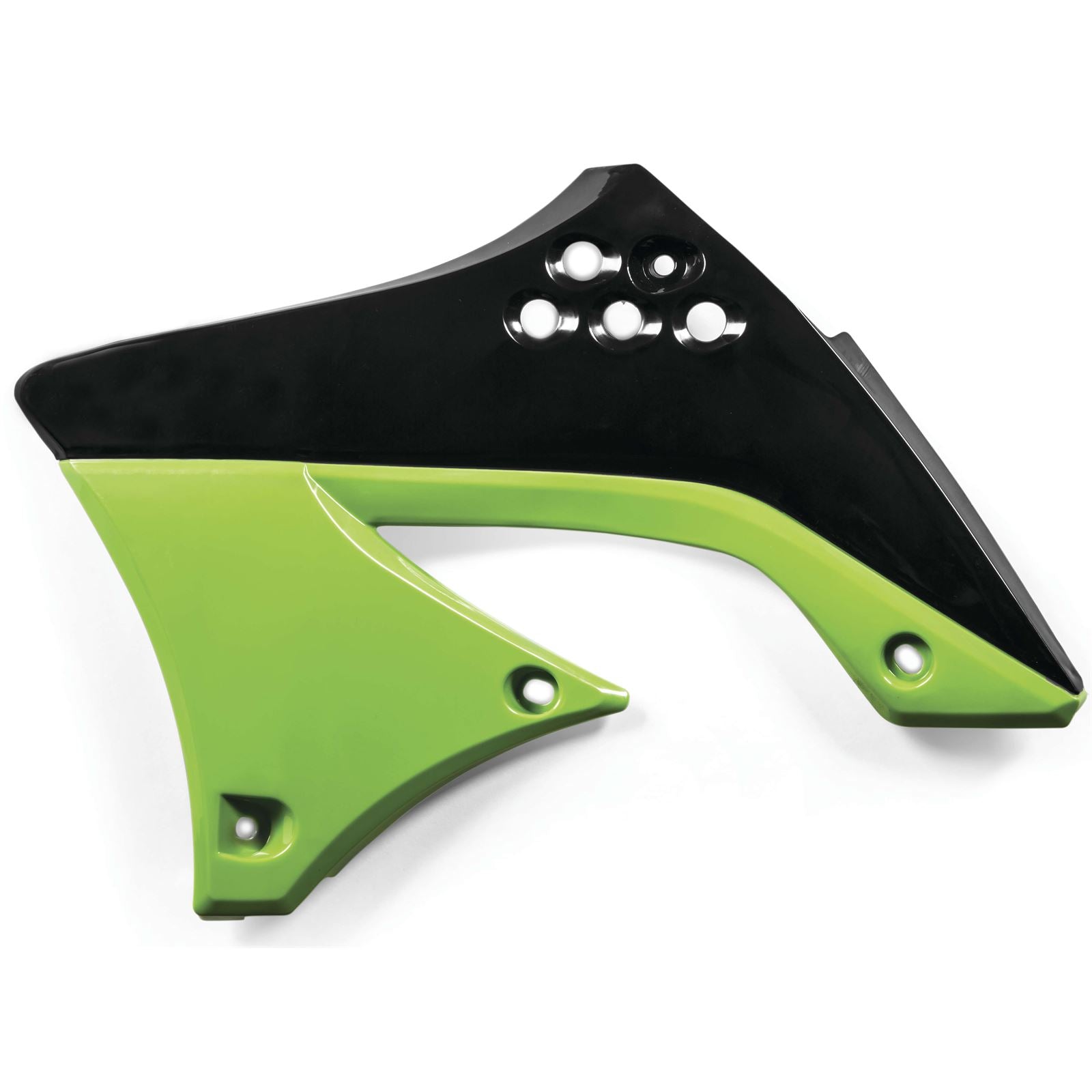 Acerbis Radiator Shrouds - Black/Green 2141711043_284388